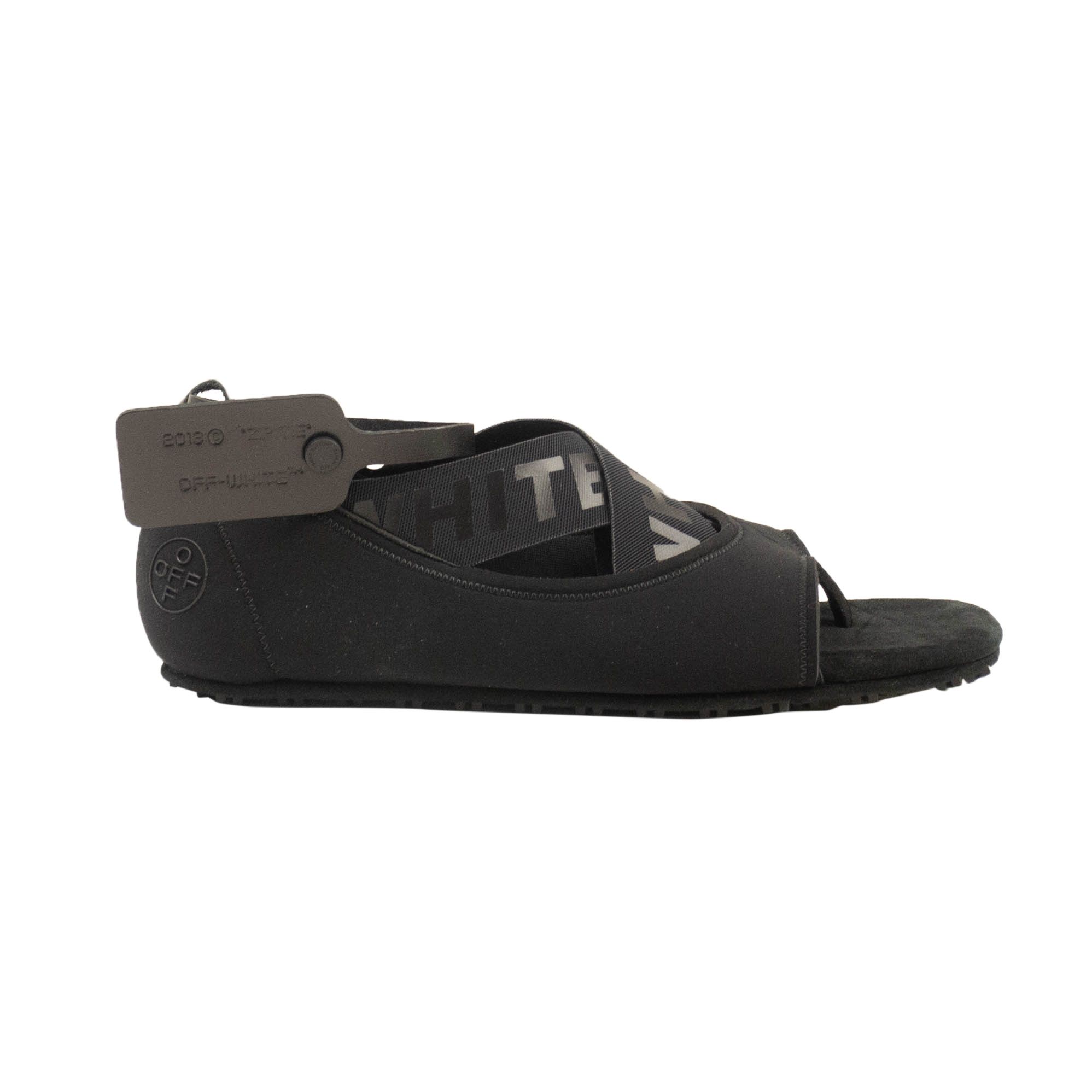 Off-White Black Yoga Flat Shoes Sandals Size 5/35 Size US 5 / IT 35 - 4 Thumbnail