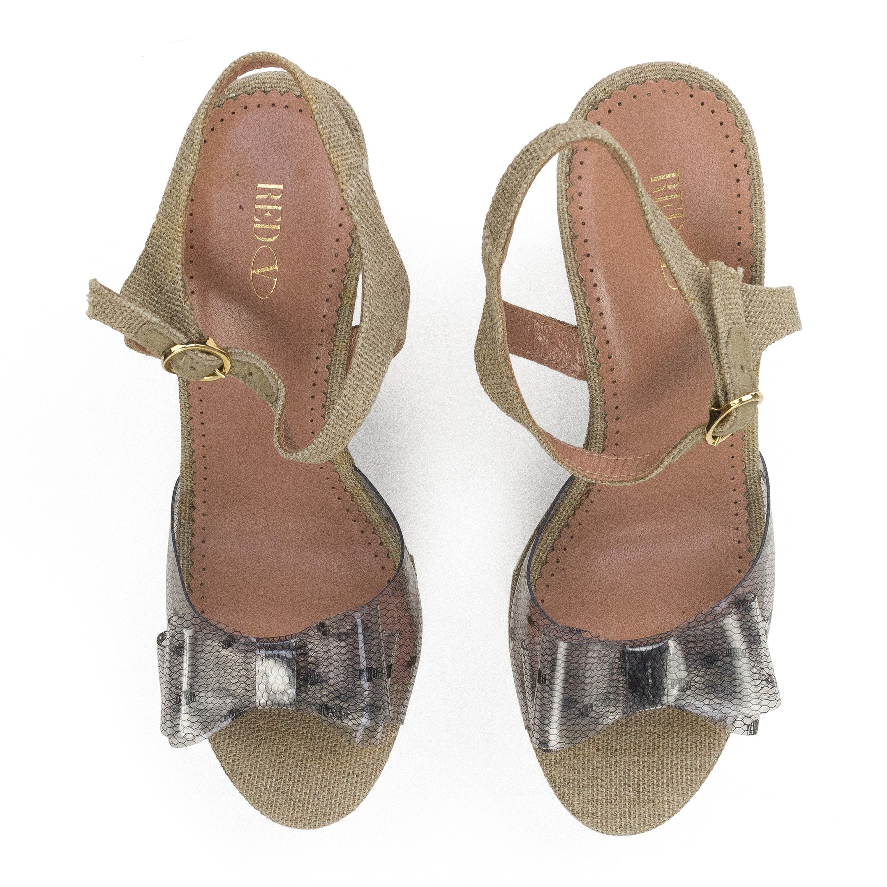 RED Valentino TAN WEDGE HEELS SIZE 38 Size US 8 / IT 38 - 4 Thumbnail