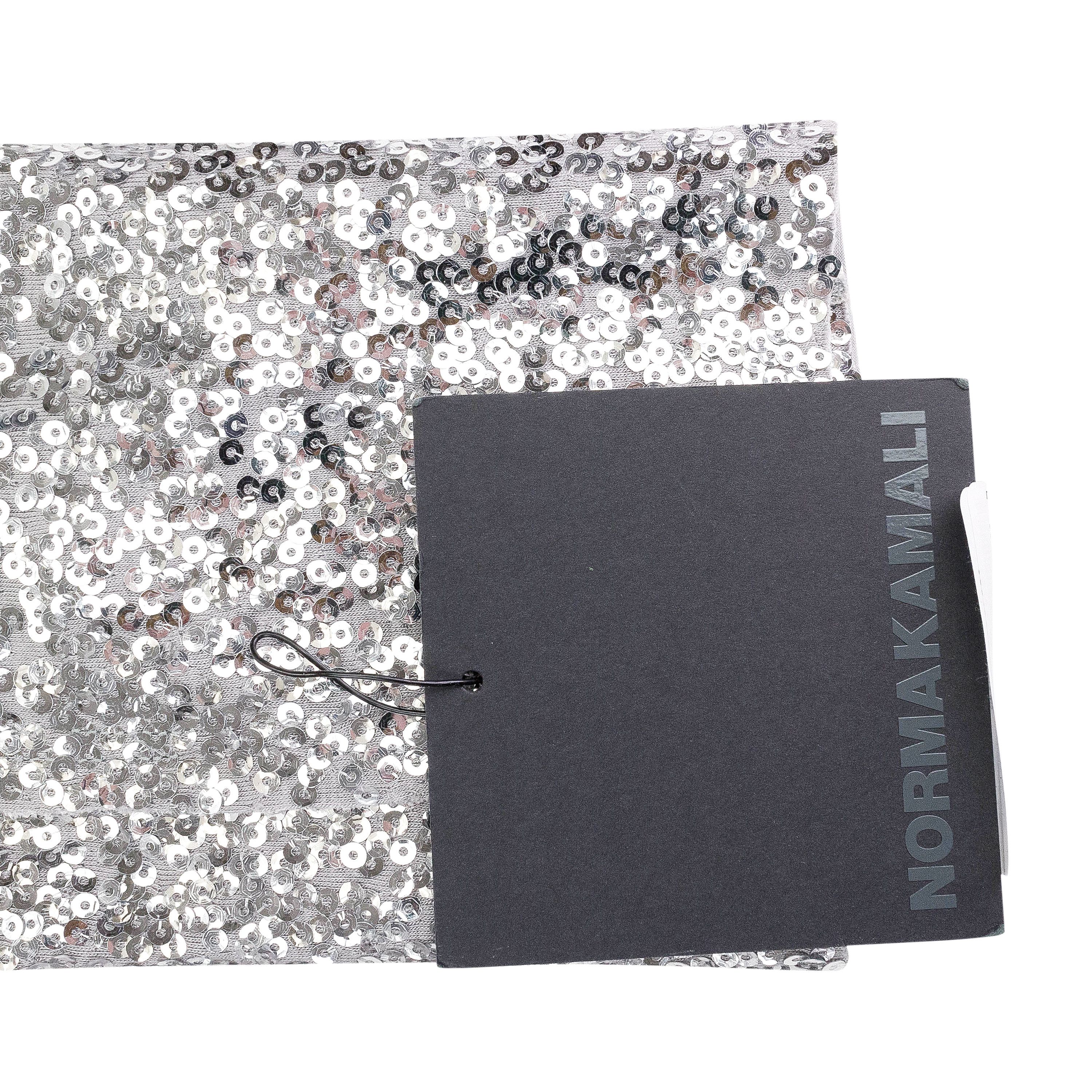 Norma Kamali OVERLAPPING SEQUIN SINGLE BREASTED JACKET Size XS Size XS / US 0-2 / IT 36-38 - 3 Thumbnail