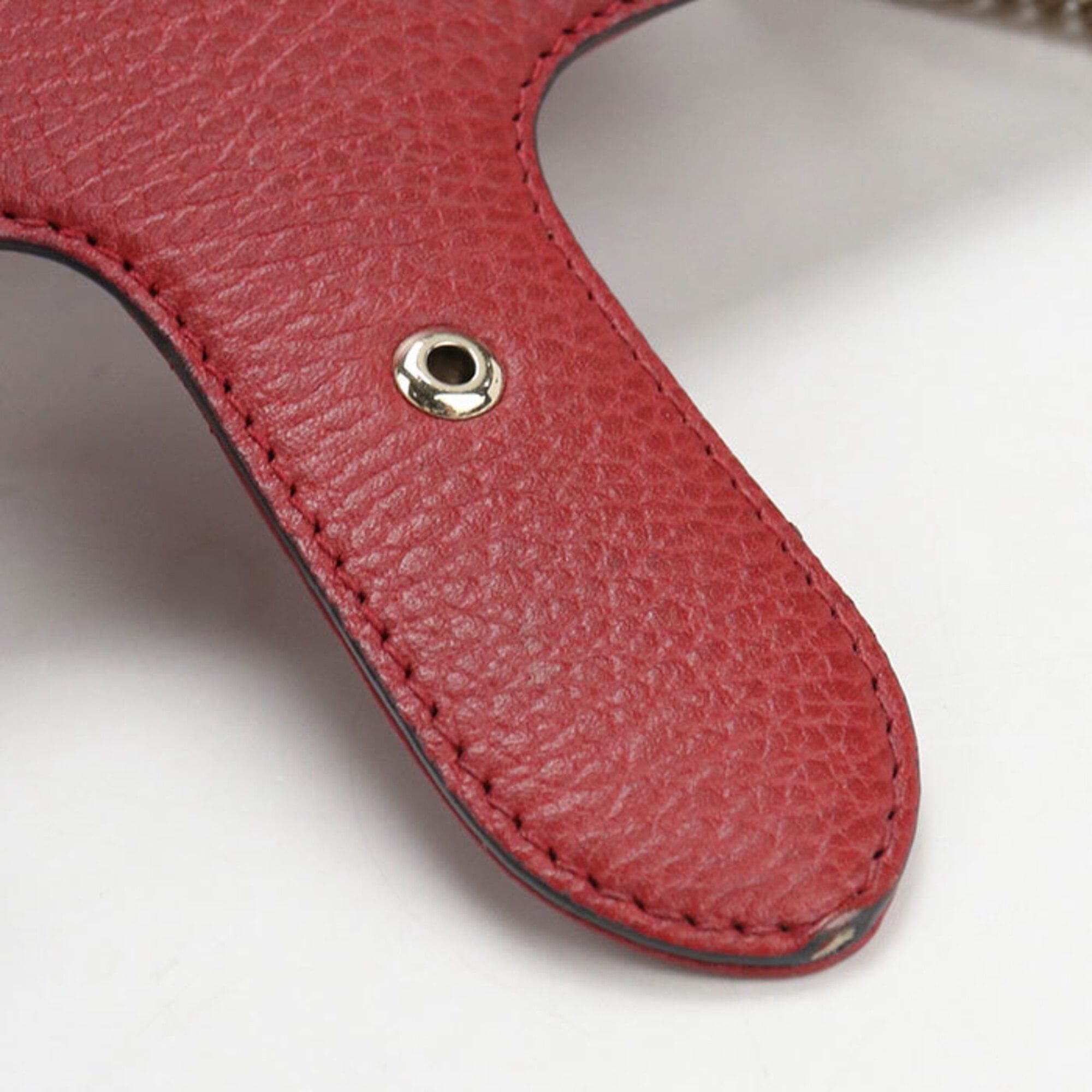 Gucci GUCCI Crossbody Shoulder Bag 510302 Chain Interlocking G Women's Red Size ONE SIZE - 10 Thumbnail