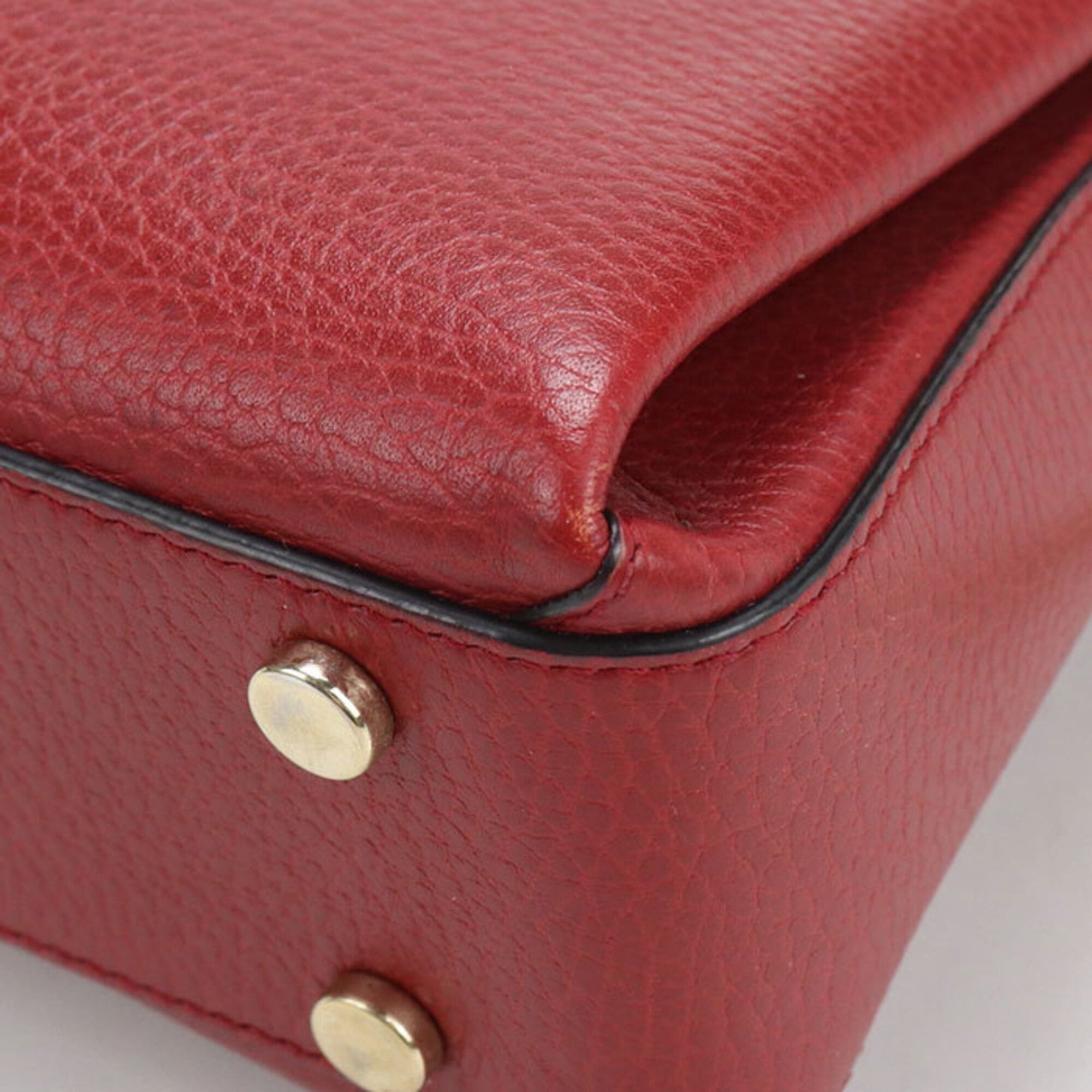 Gucci GUCCI Crossbody Shoulder Bag 510302 Chain Interlocking G Women's Red Size ONE SIZE - 9 Thumbnail