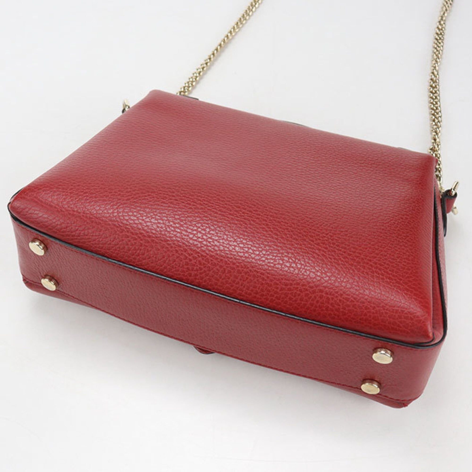 Gucci GUCCI Crossbody Shoulder Bag 510302 Chain Interlocking G Women's Red Size ONE SIZE - 2 Thumbnail