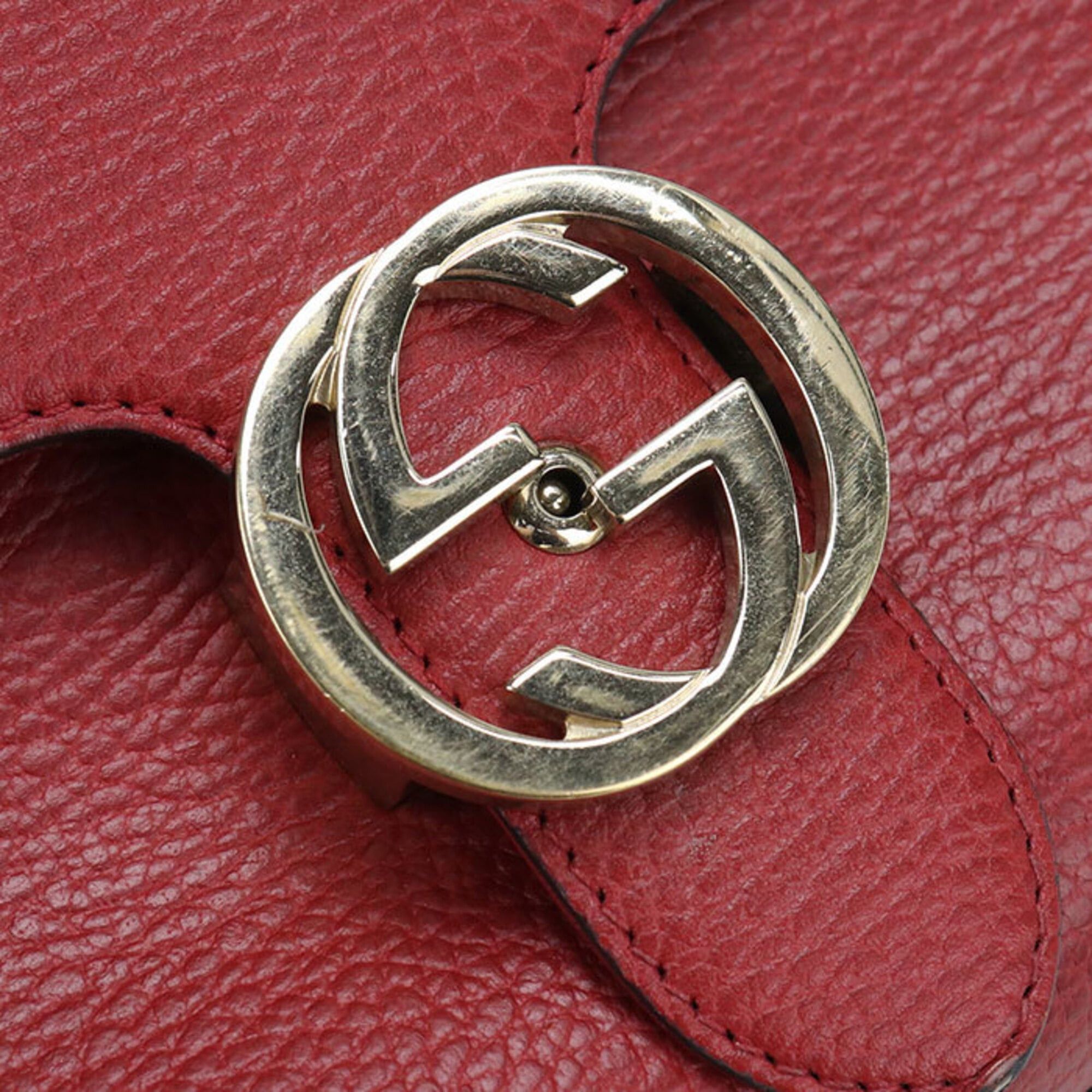 Gucci GUCCI Crossbody Shoulder Bag 510302 Chain Interlocking G Women's Red Size ONE SIZE - 8 Thumbnail
