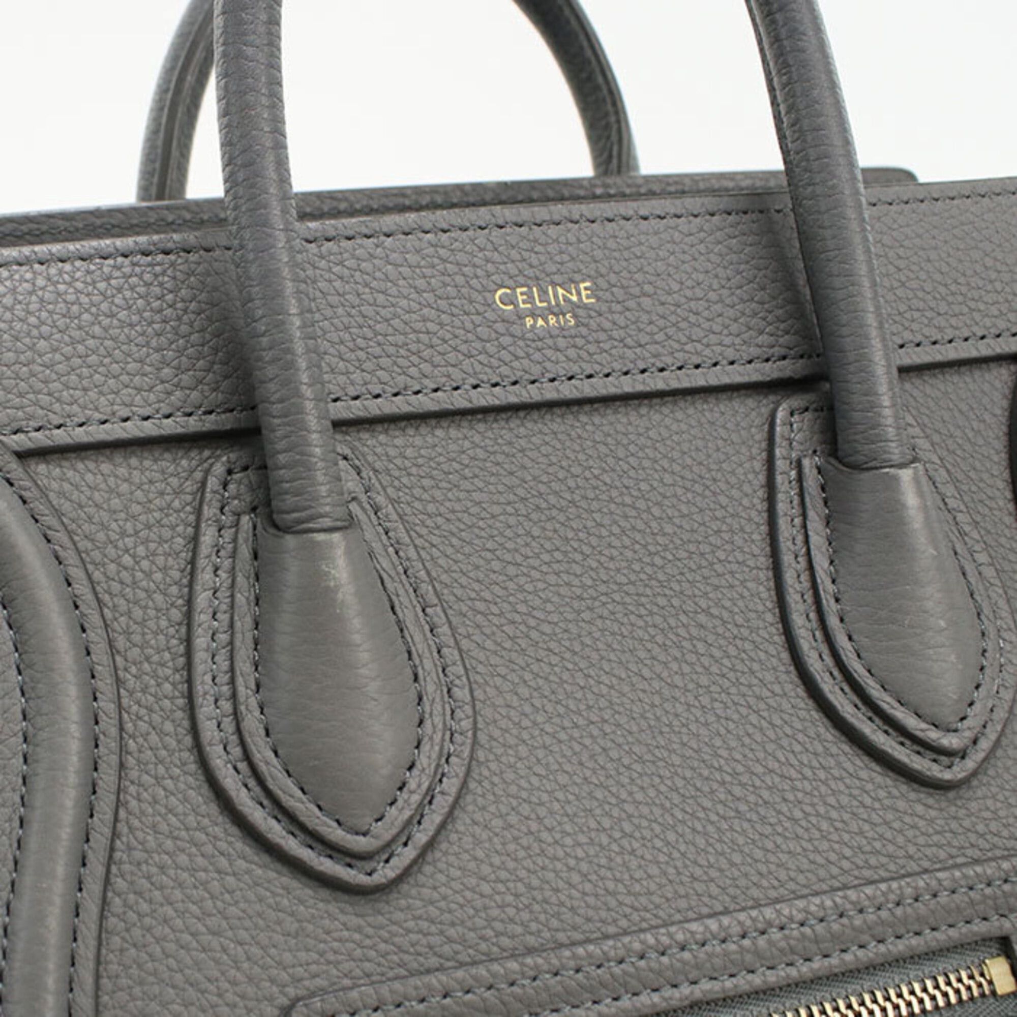Celine Celine Tote Bag 189243AQL.10KL Luggage Nano Women's Gray Size ONE SIZE - 7 Thumbnail