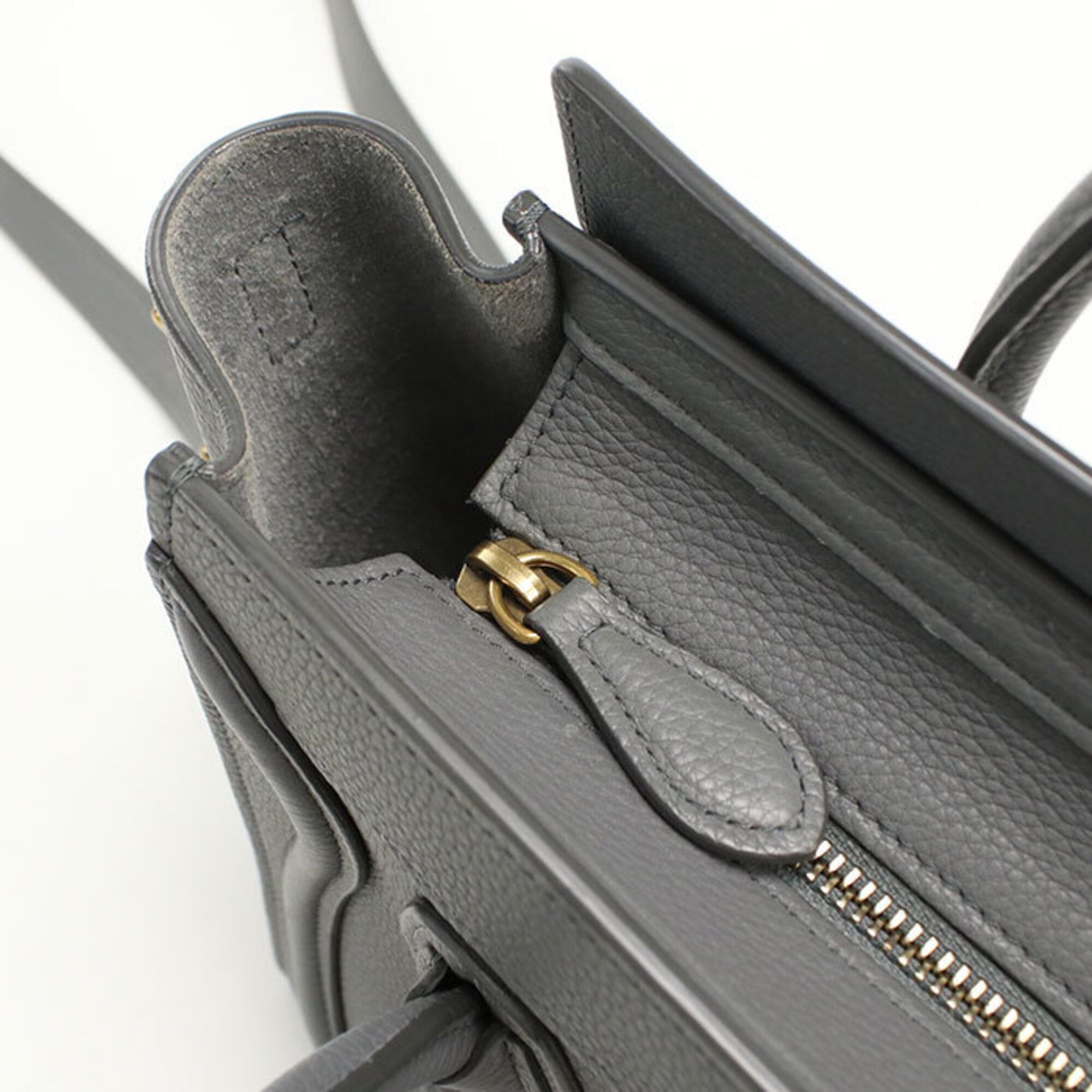 Celine Celine Tote Bag 189243AQL.10KL Luggage Nano Women's Gray Size ONE SIZE - 8 Thumbnail