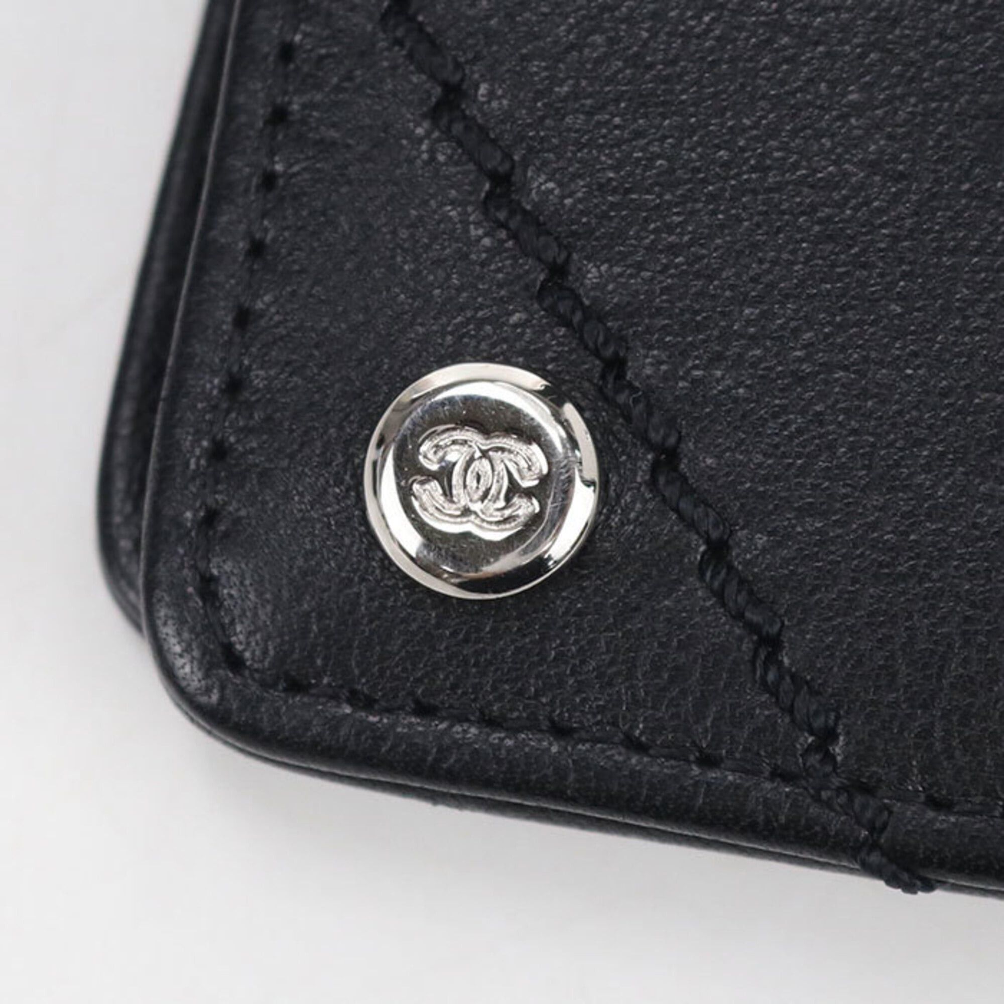 Chanel CHANEL Women's Bi-fold Long Wallet, Black Size ONE SIZE - 6 Thumbnail