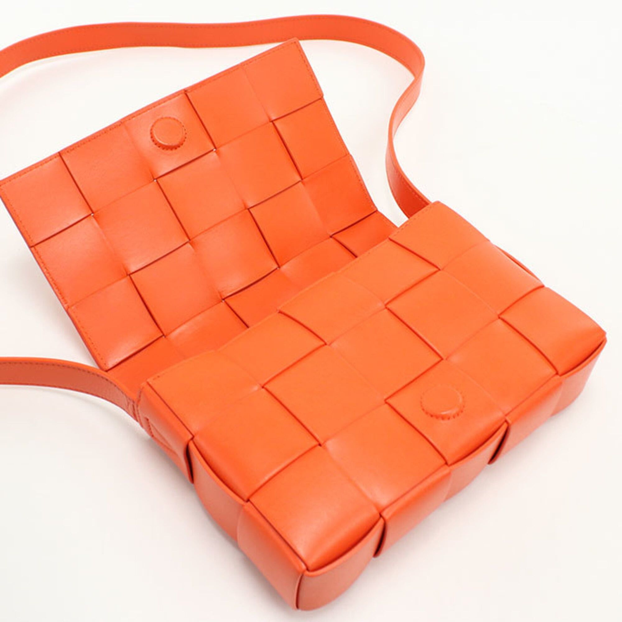 Bottega Veneta Bottega Veneta Crossbody Shoulder Bag 737950 Medium Cassette Orange Men's and Women's Size ONE SIZE - 7 Thumbnail