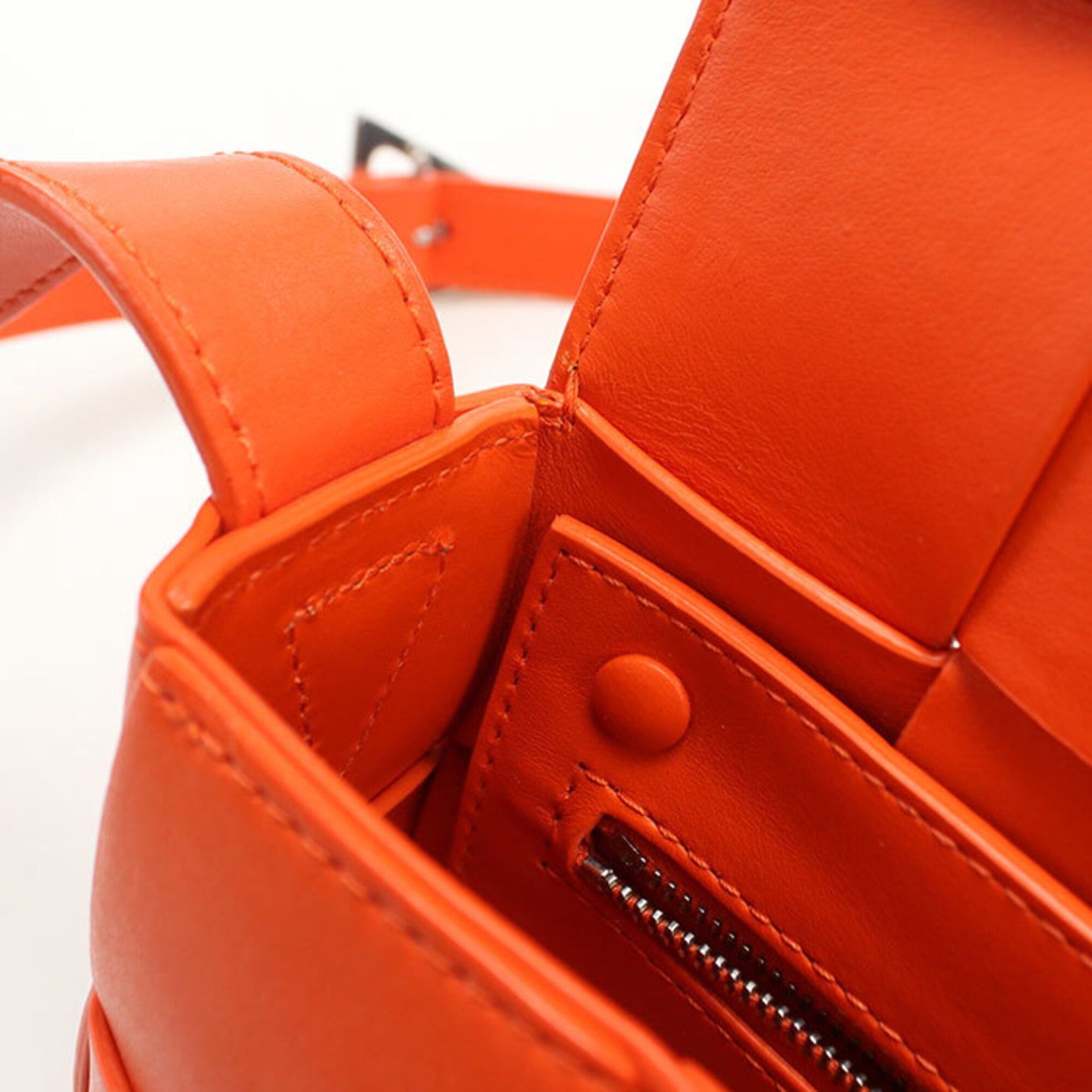 Bottega Veneta Bottega Veneta Crossbody Shoulder Bag 737950 Medium Cassette Orange Men's and Women's Size ONE SIZE - 6 Thumbnail