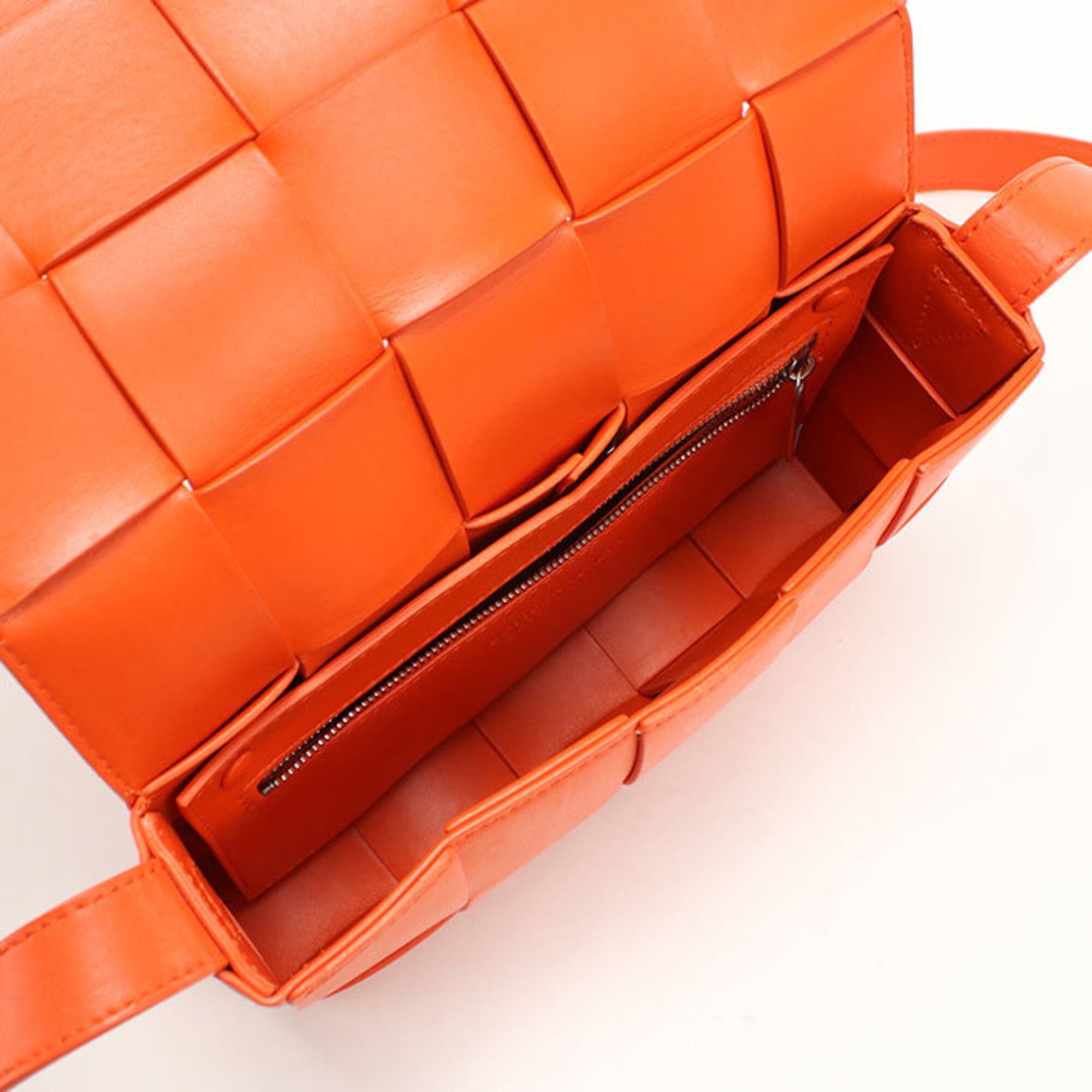 Bottega Veneta Bottega Veneta Crossbody Shoulder Bag 737950 Medium Cassette Orange Men's and Women's Size ONE SIZE - 3 Thumbnail