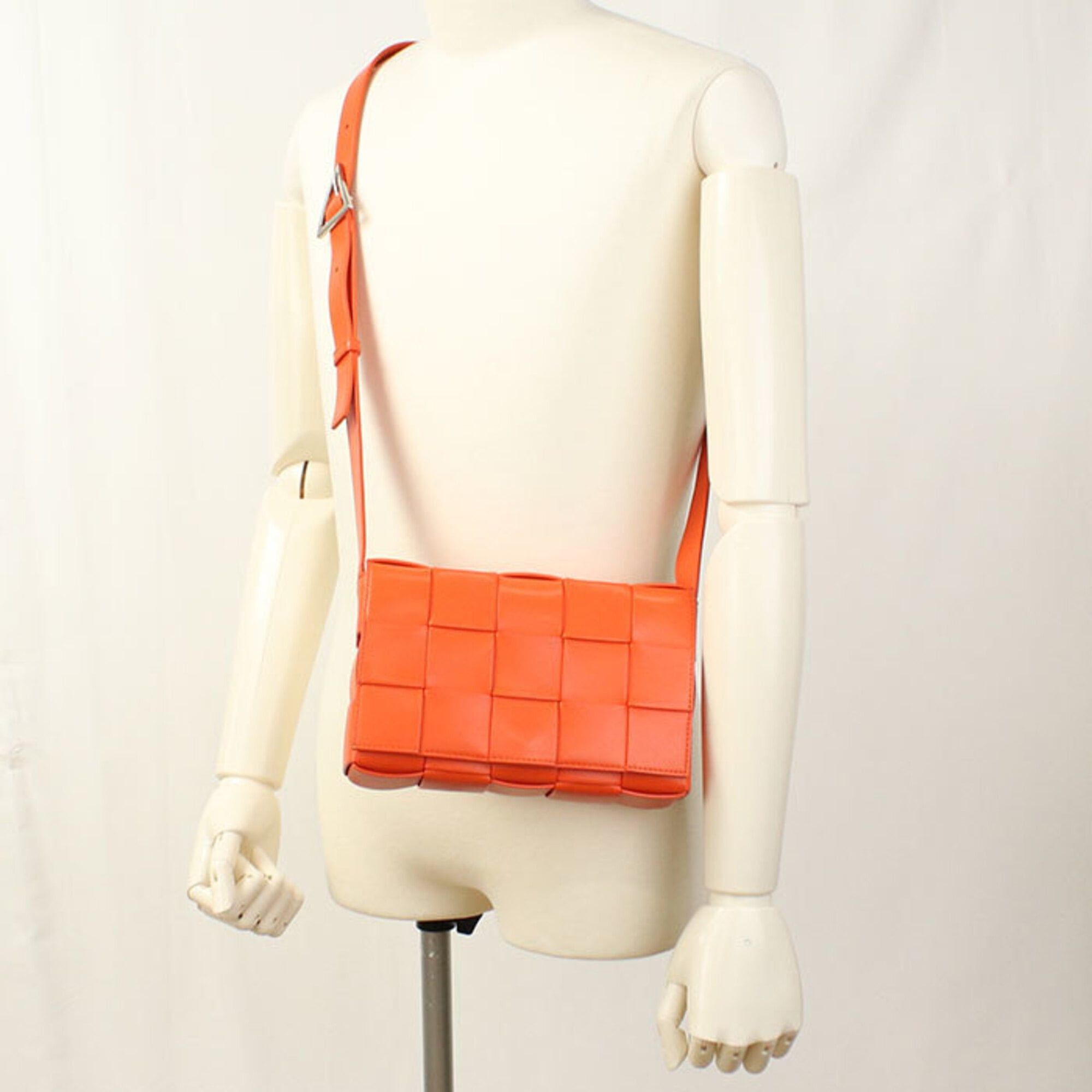 Bottega Veneta Bottega Veneta Crossbody Shoulder Bag 737950 Medium Cassette Orange Men's and Women's Size ONE SIZE - 8 Thumbnail