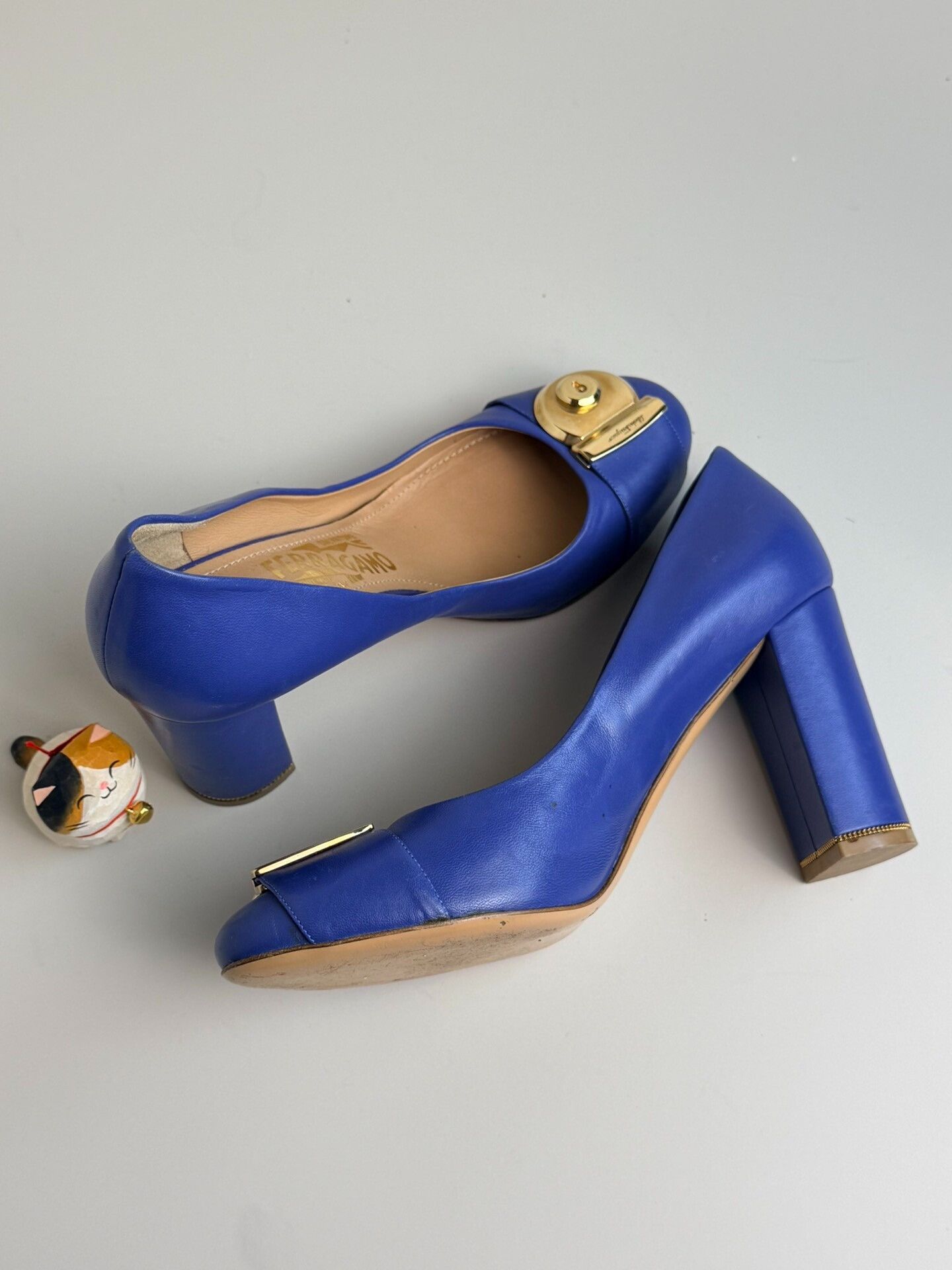 Salvatore Ferragamo Salvatore Ferragamo Leather Blue Lowtop Sneakers us_6 Women Size US 6 / IT 36 - 5 Thumbnail