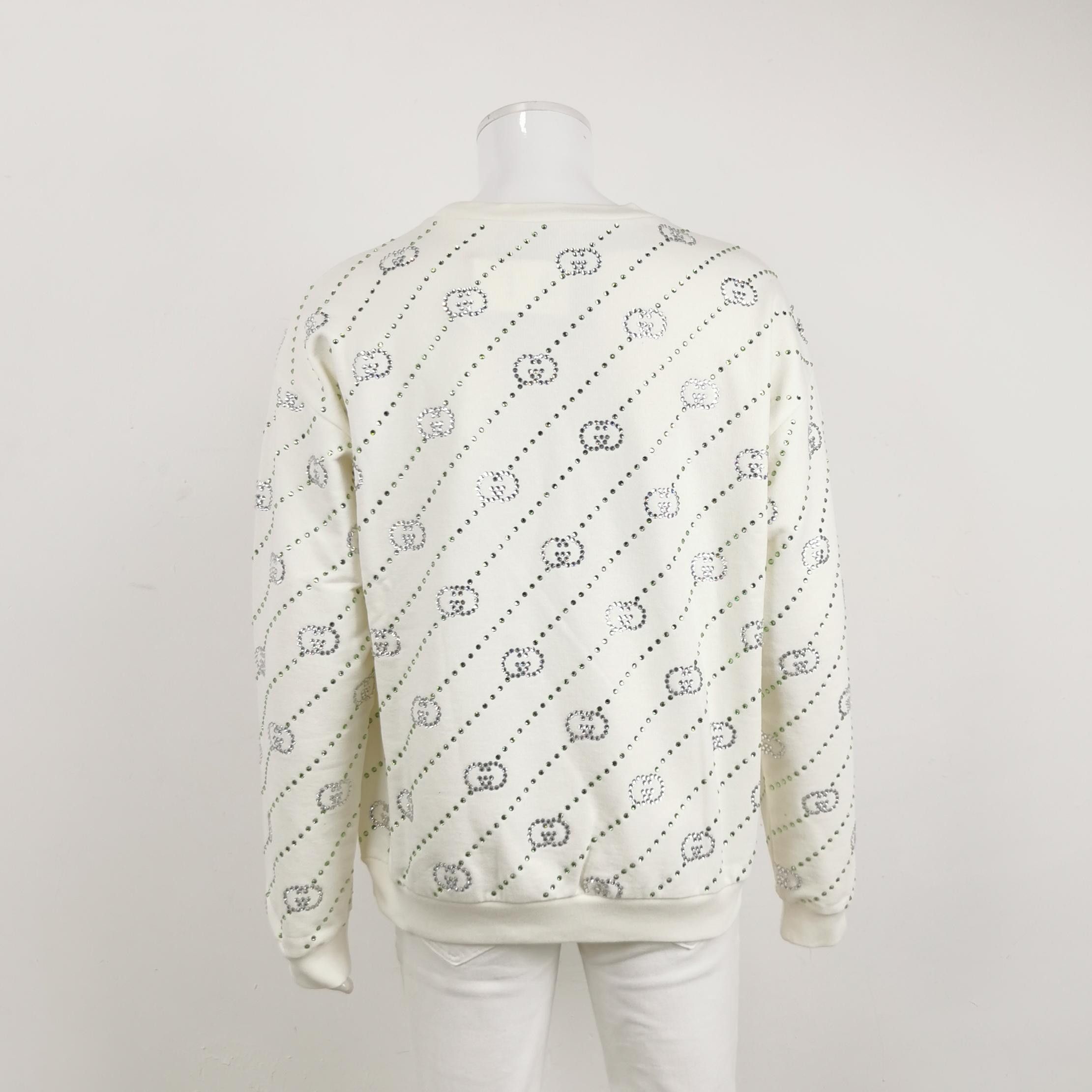 Gucci Gucci Rhinestone Double G Sweatshirt XL Size US XL / EU 56 / 4 - 2 Thumbnail