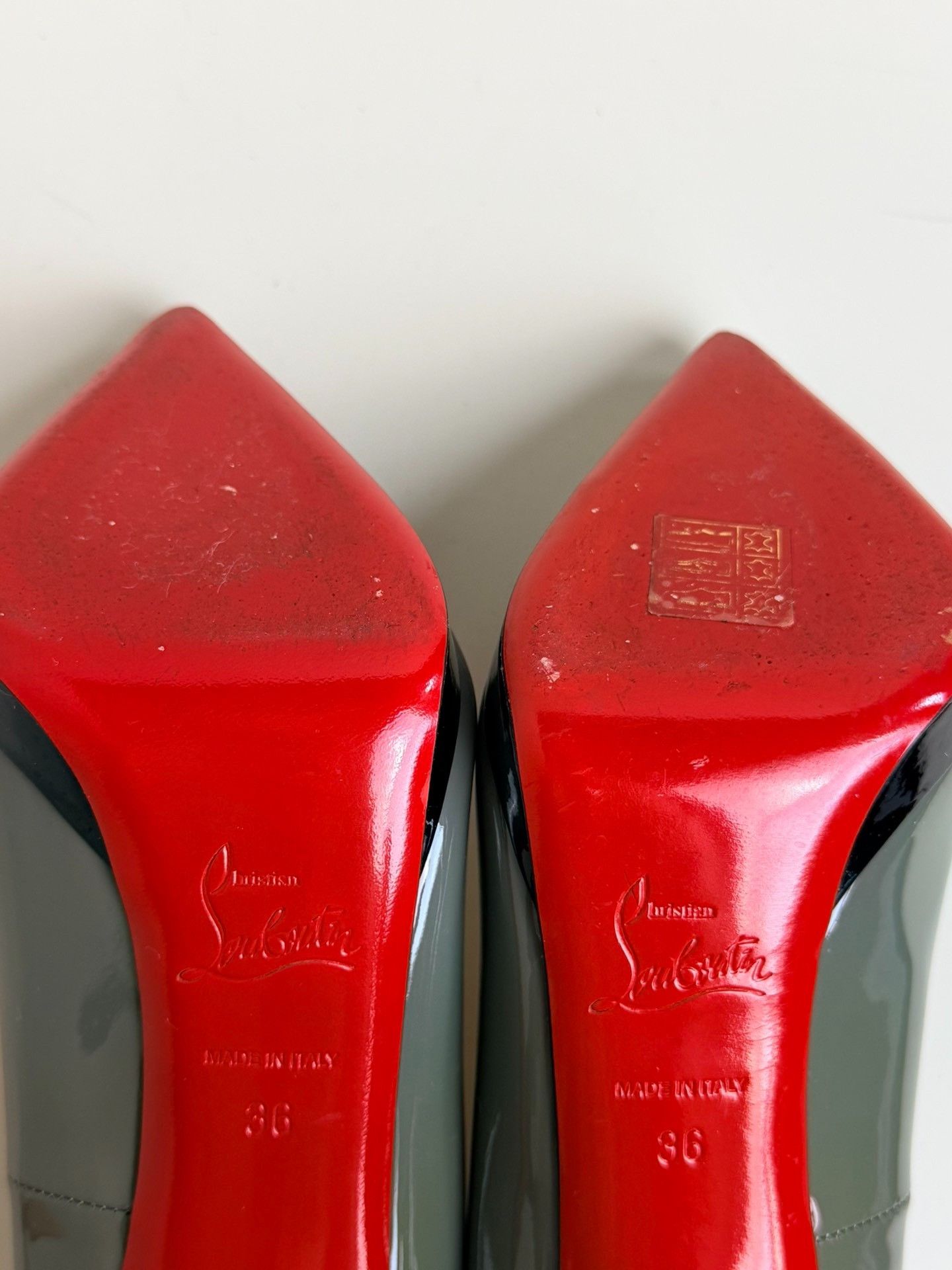Christian Louboutin Christian Louboutin Patent Gray Lowtop Sneakers us_6 Women Size US 6 / IT 36 - 5 Thumbnail