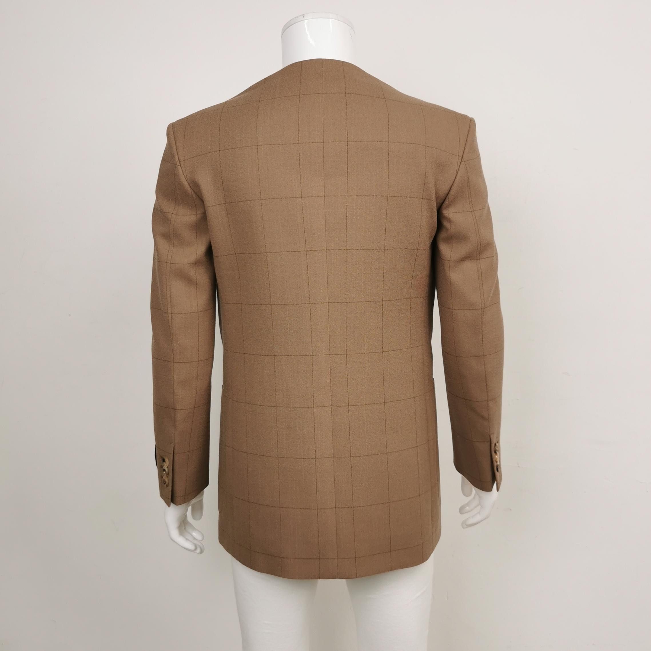 Gucci Gucci Check Wool Double Breasted Blazer 46 Size 36R - 2 Thumbnail