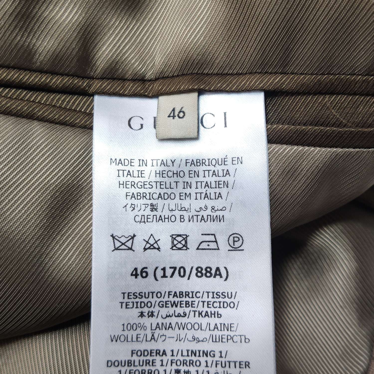 Gucci Gucci Check Wool Double Breasted Blazer 46 Size 36R - 6 Thumbnail