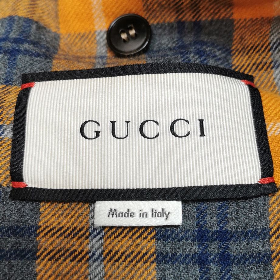 Gucci Gucci Plaid Lined Wool Cloak Size 56 Size US XL / EU 56 / 4 - 5 Thumbnail