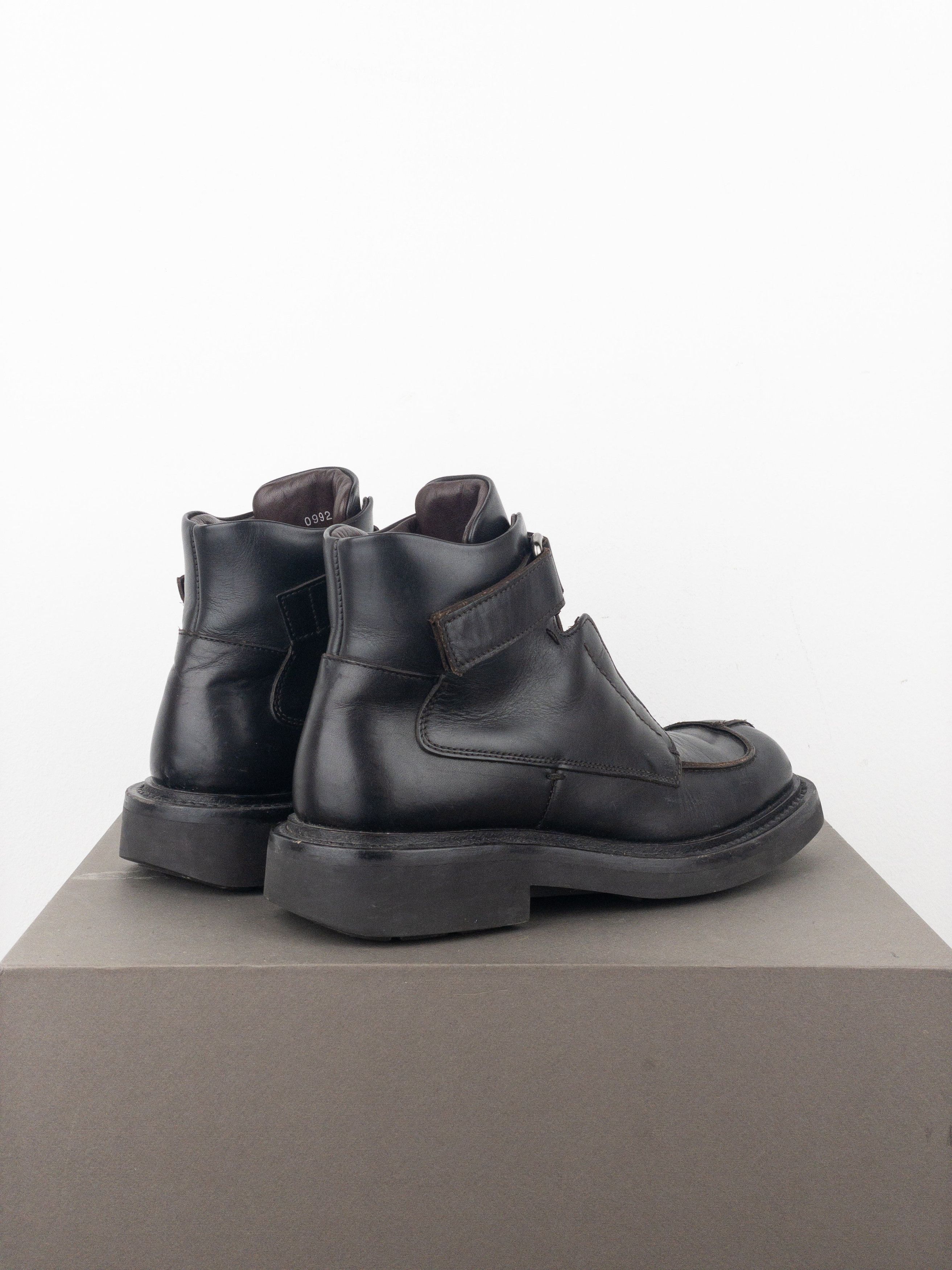 Prada AW99 Square Toe Ankle Combat Boots Size US 7 / EU 40 - 2 Thumbnail