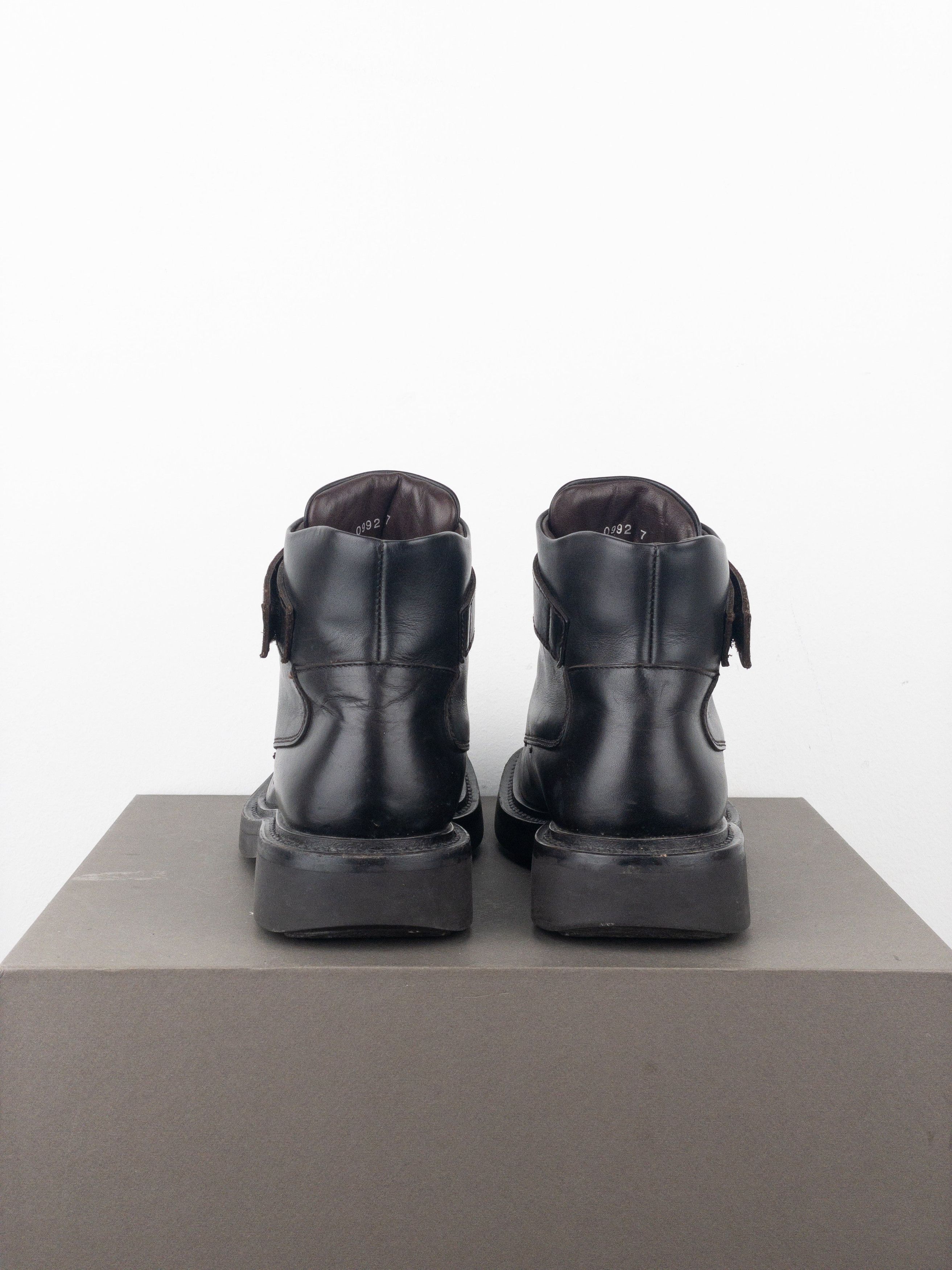 Prada AW99 Square Toe Ankle Combat Boots Size US 7 / EU 40 - 6 Thumbnail