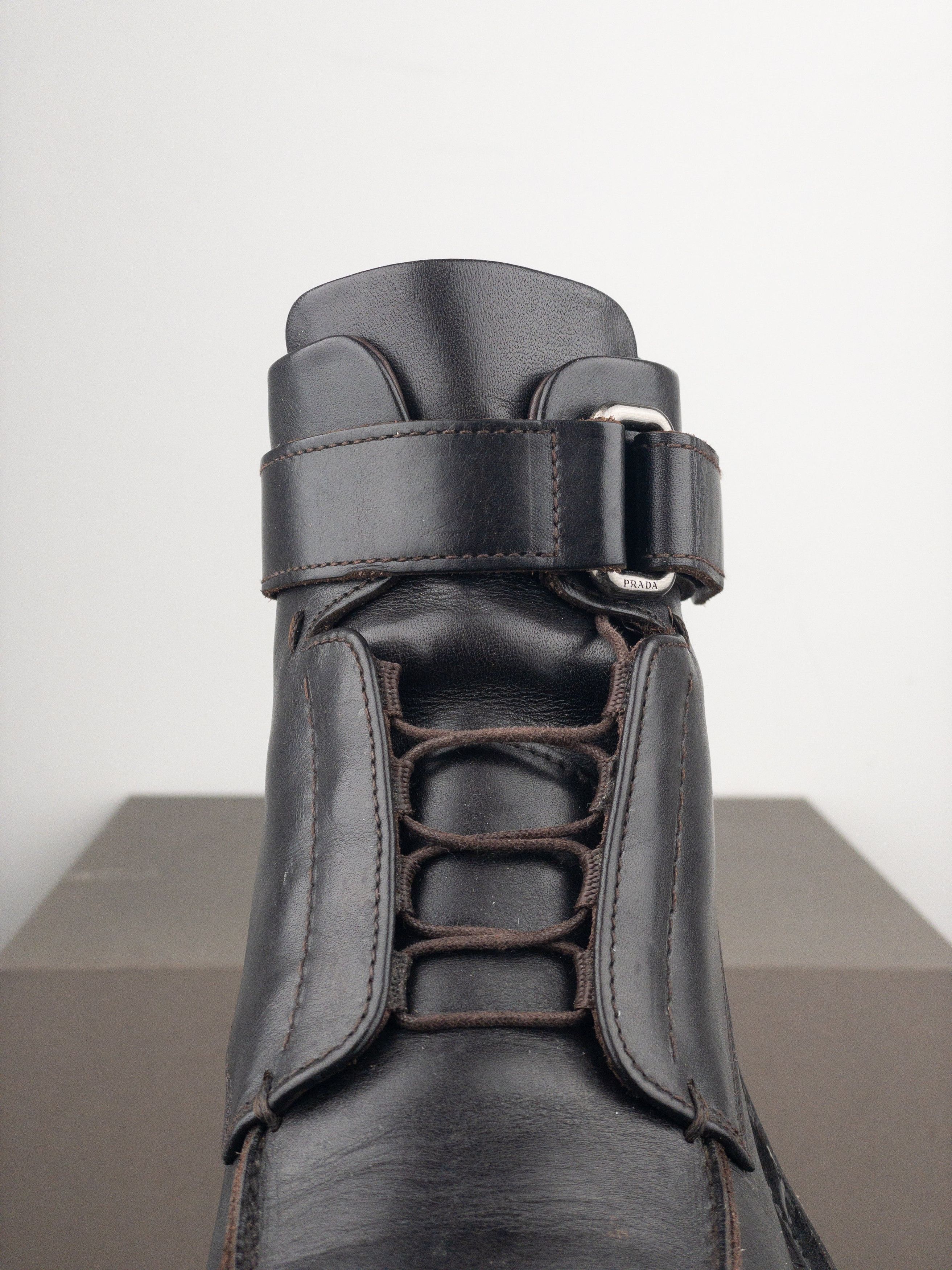 Prada AW99 Square Toe Ankle Combat Boots Size US 7 / EU 40 - 10 Thumbnail