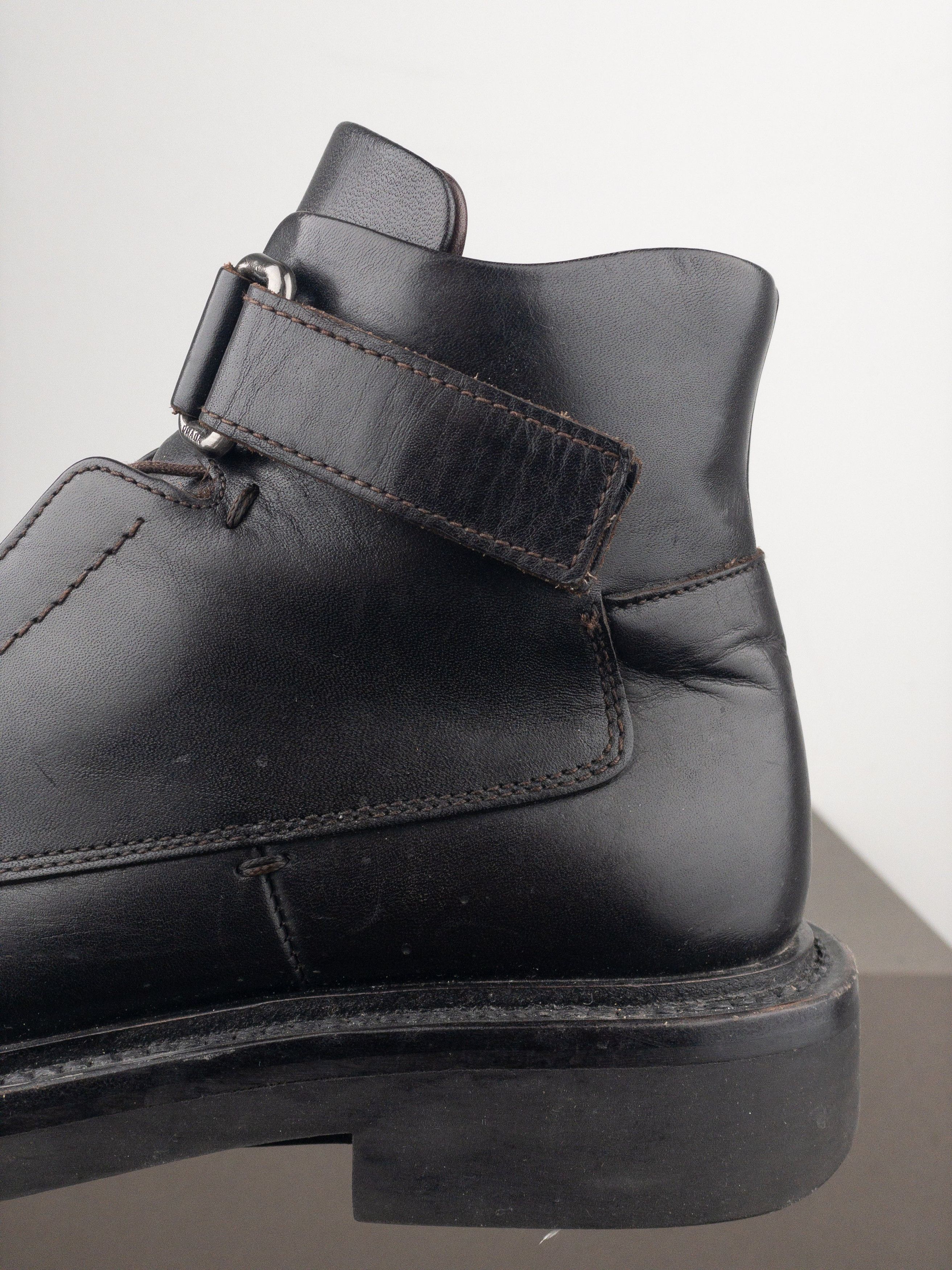 Prada AW99 Square Toe Ankle Combat Boots Size US 7 / EU 40 - 8 Thumbnail