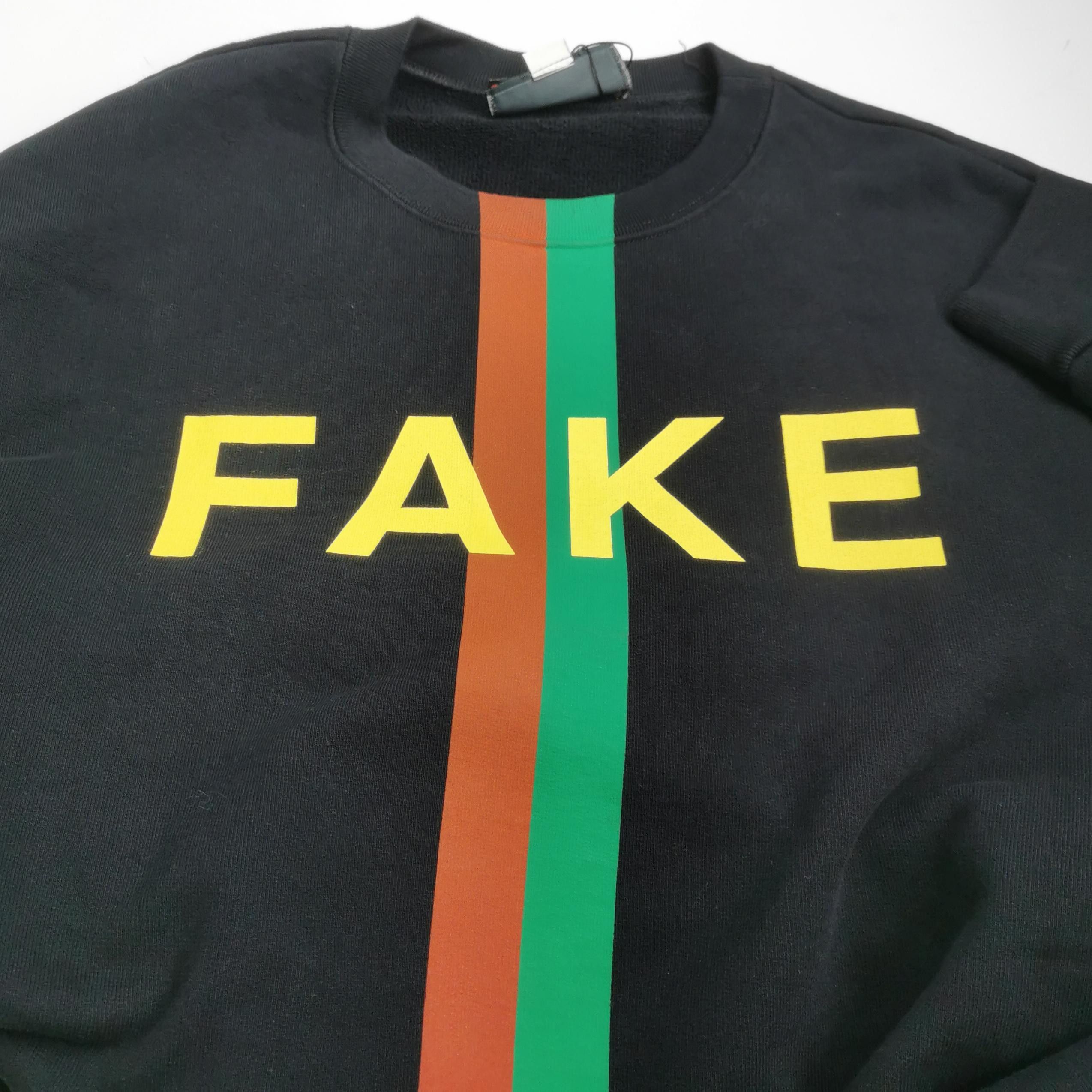 Gucci Gucci Fake Not Stripe Sweatshirt Size S Size US S / EU 44-46 / 1 - 3 Thumbnail