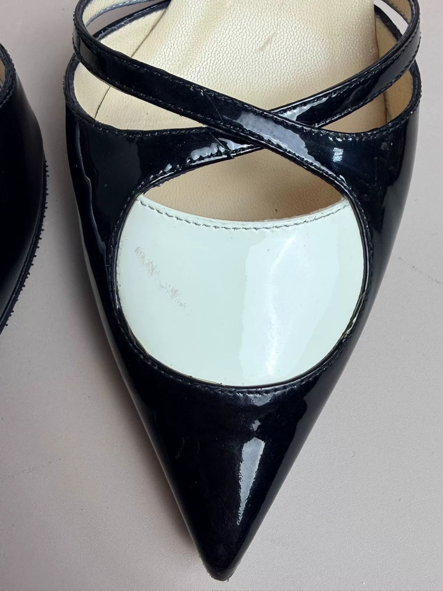 Jimmy Choo Jimmy Choo Patent Black Lowtop Sneakers us_7-5 Women Size US 7.5 / IT 37.5 - 6 Thumbnail