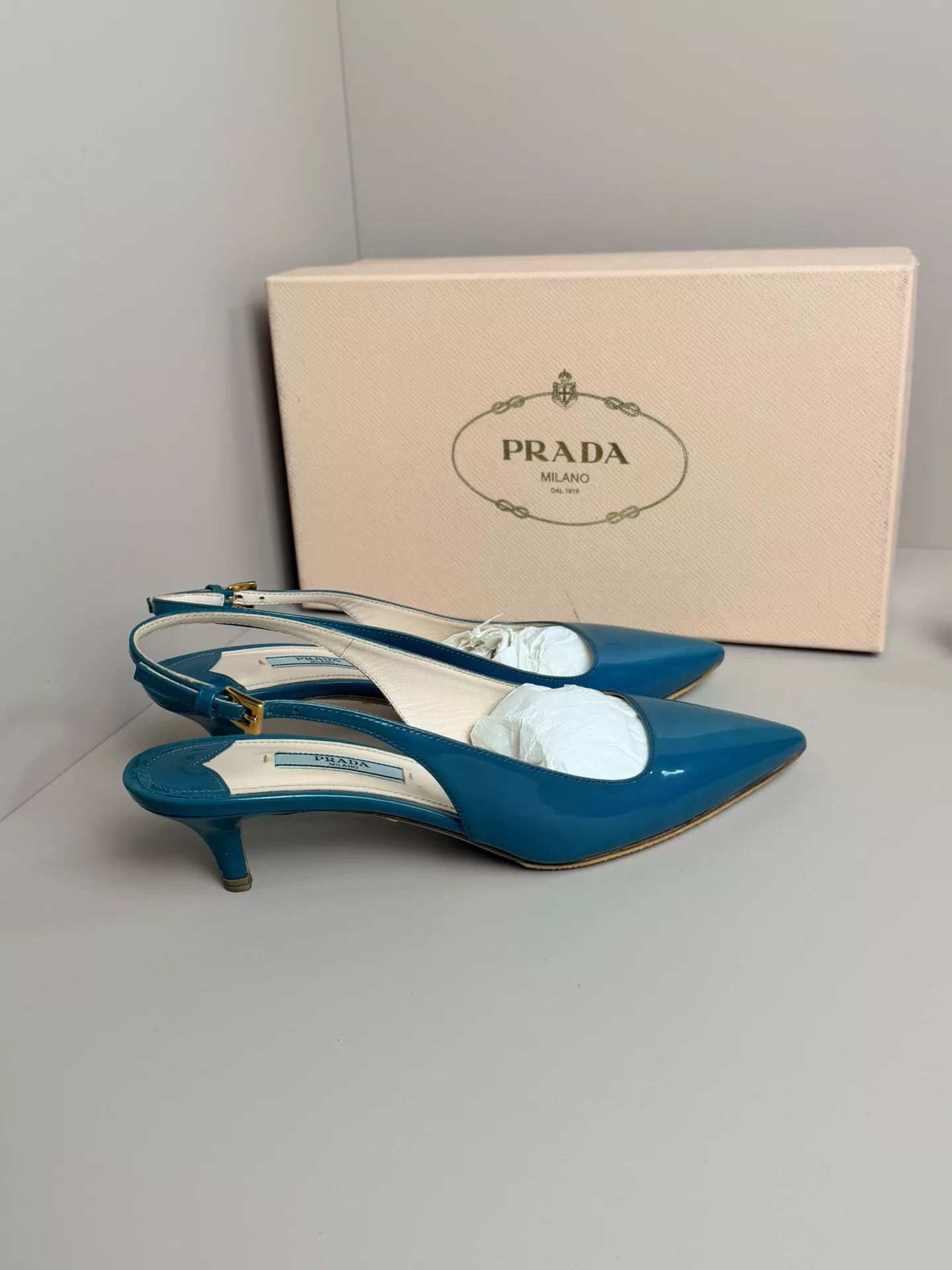 Prada Prada Blue Sandals us_7 Women Size US 7 / IT 37 - 3 Thumbnail
