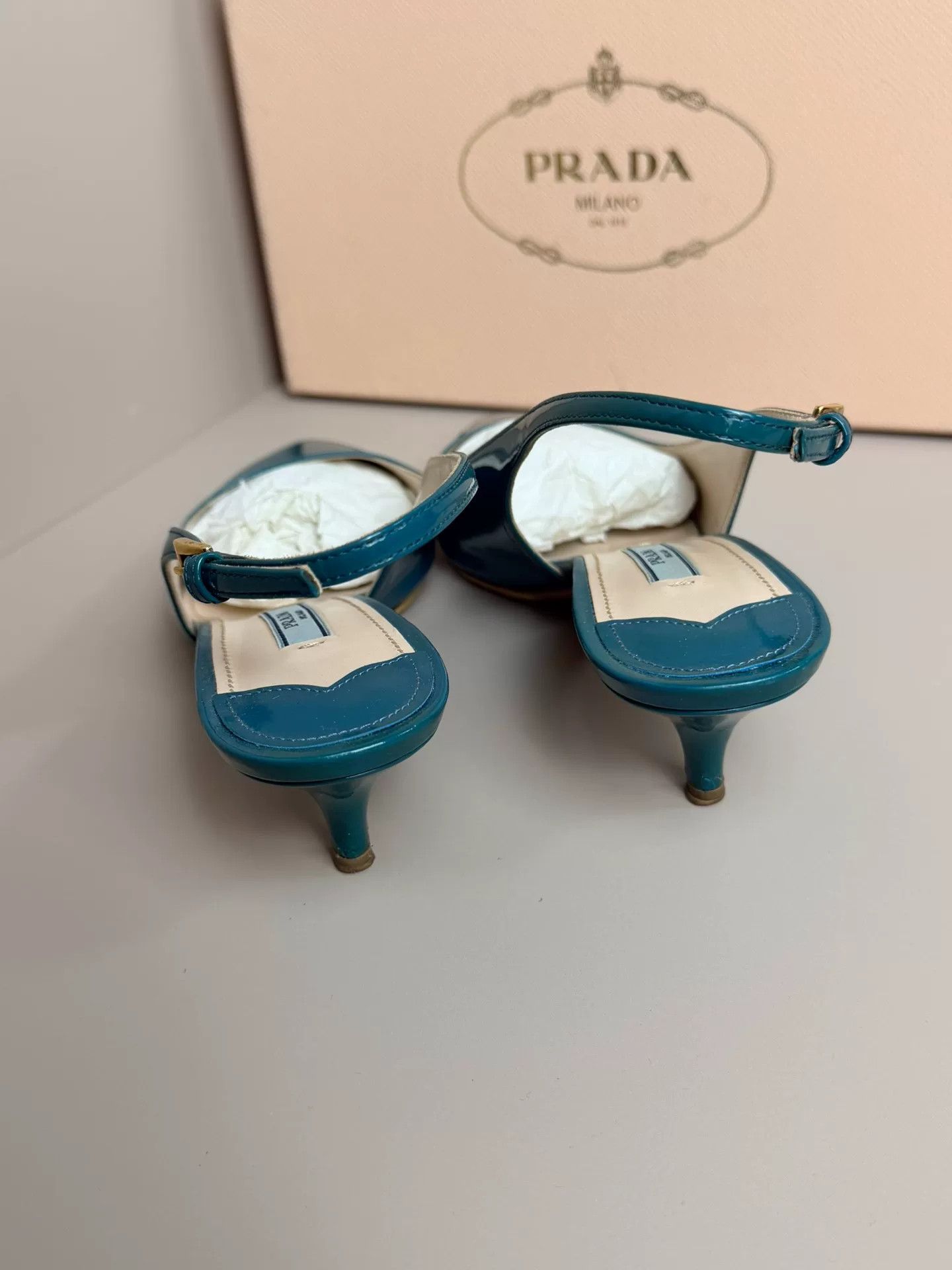 Prada Prada Blue Sandals us_7 Women Size US 7 / IT 37 - 4 Thumbnail
