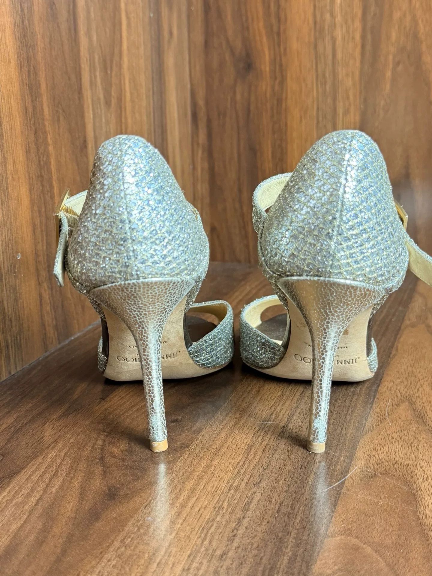 Jimmy Choo Jimmy Choo Metallic Gold Sandals us_6 Women Size US 6 / IT 36 - 4 Thumbnail