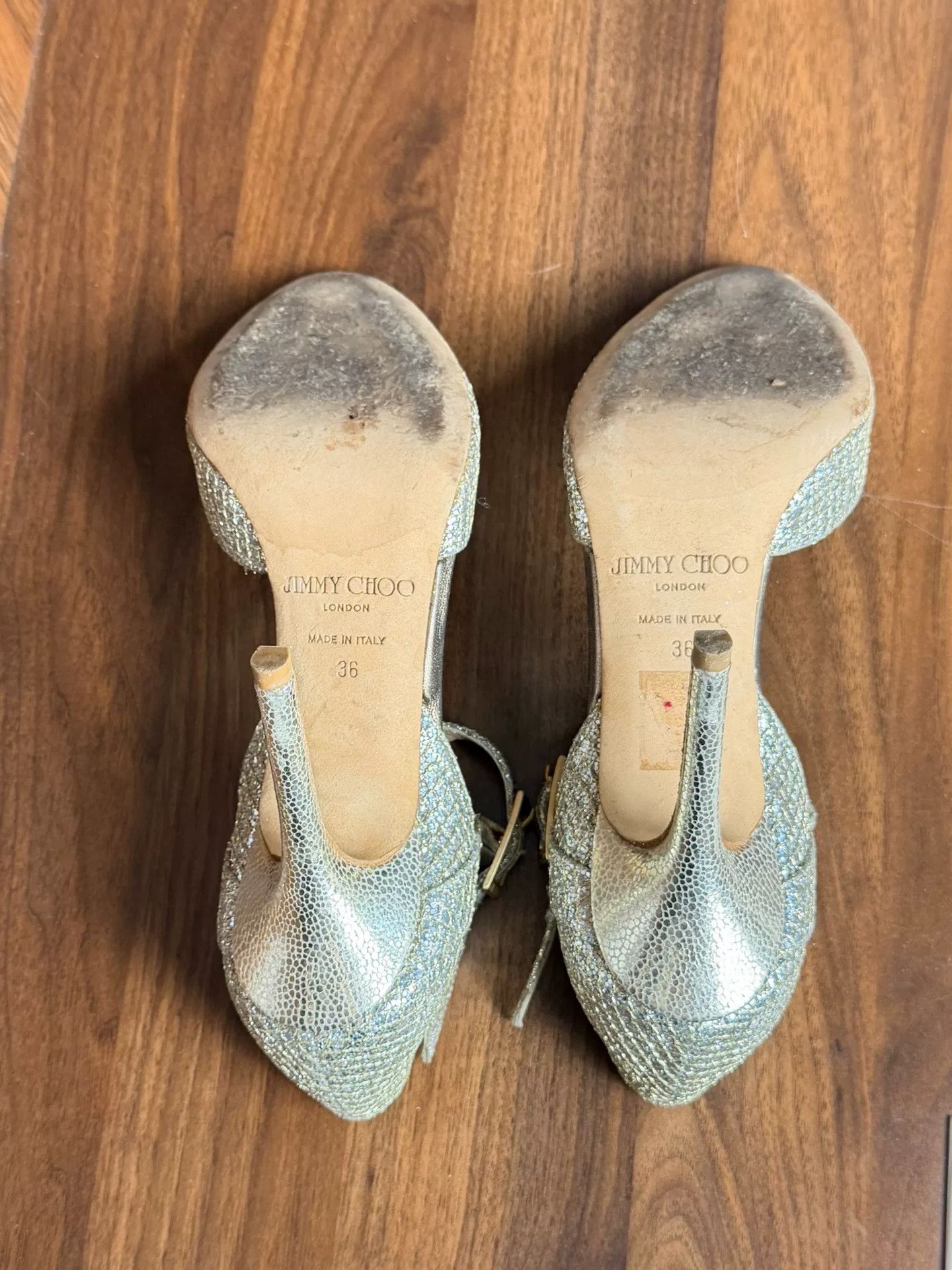 Jimmy Choo Jimmy Choo Metallic Gold Sandals us_6 Women Size US 6 / IT 36 - 5 Thumbnail