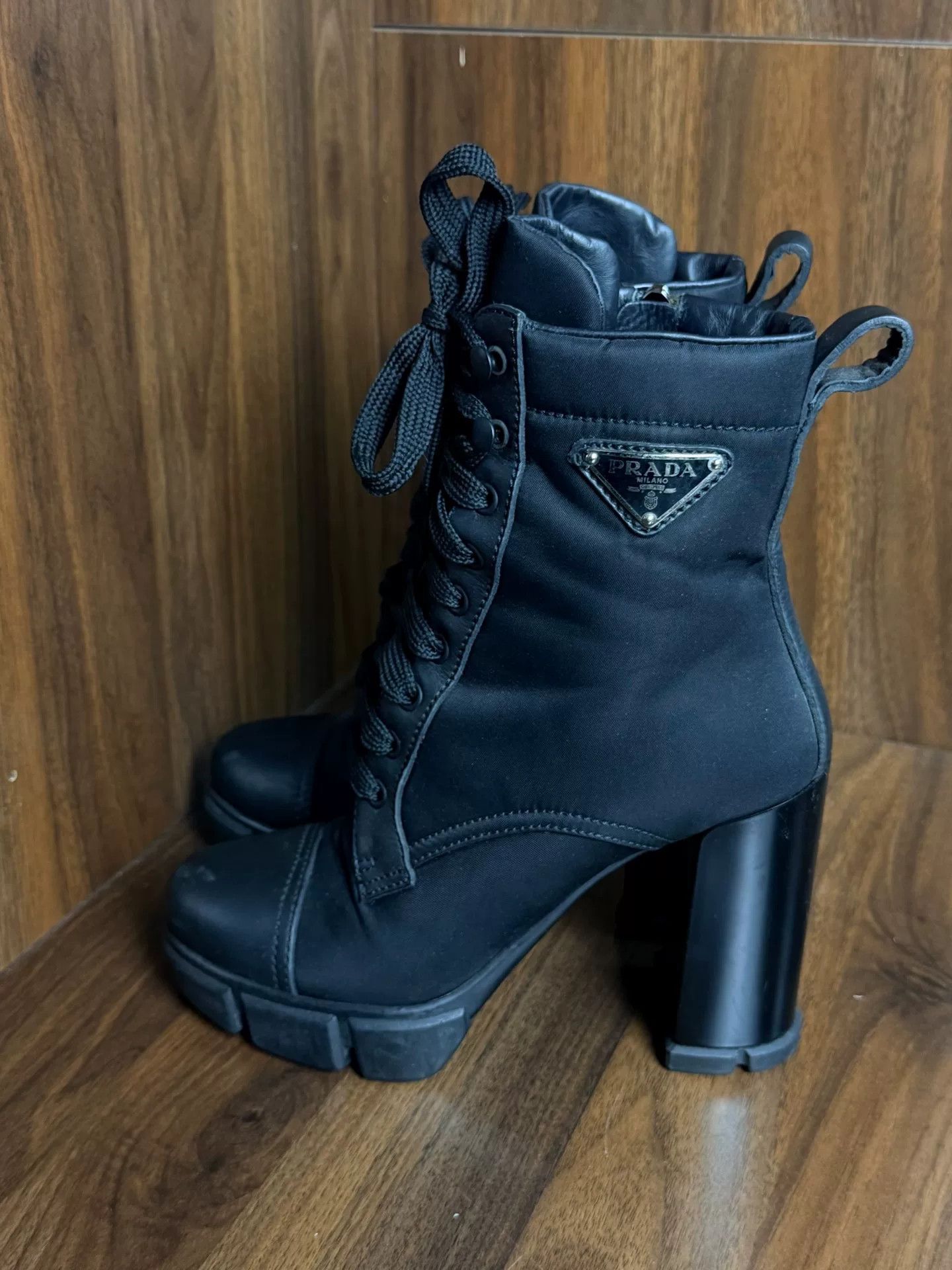 Prada Prada Leather Black Boots us_6 Women Size US 6 / IT 36 - 2 Thumbnail