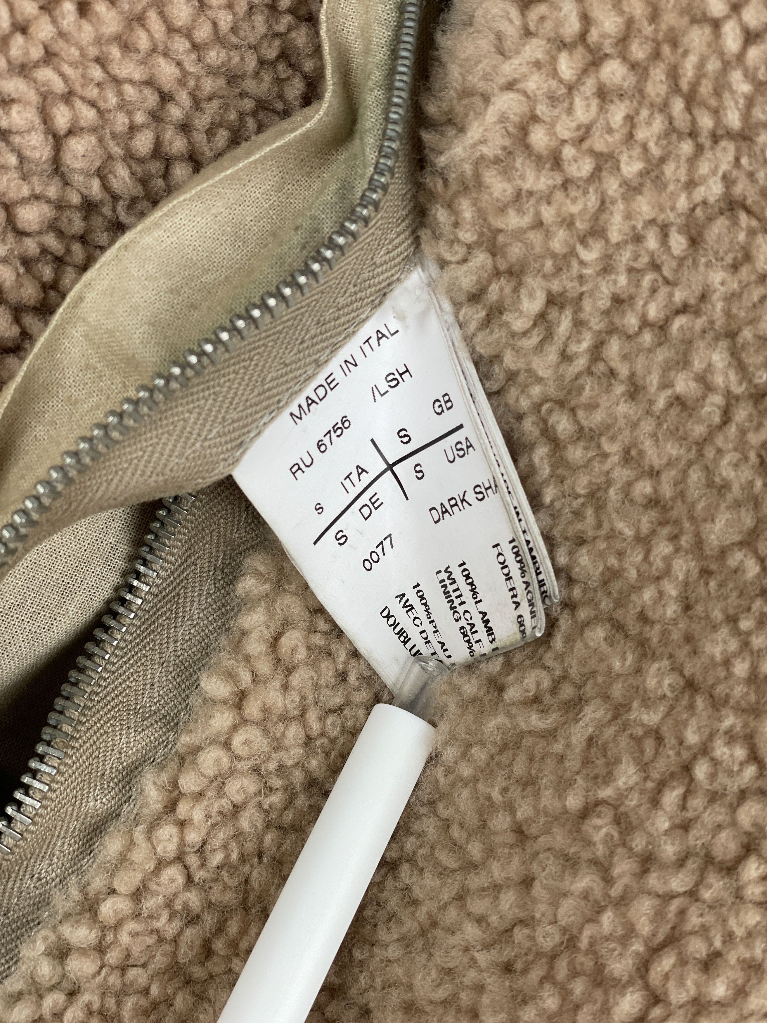 Rick Owens AW10 'Gleam' Belted Shearling Leather Jacket Size US S / EU 44-46 / 1 - 20 Thumbnail