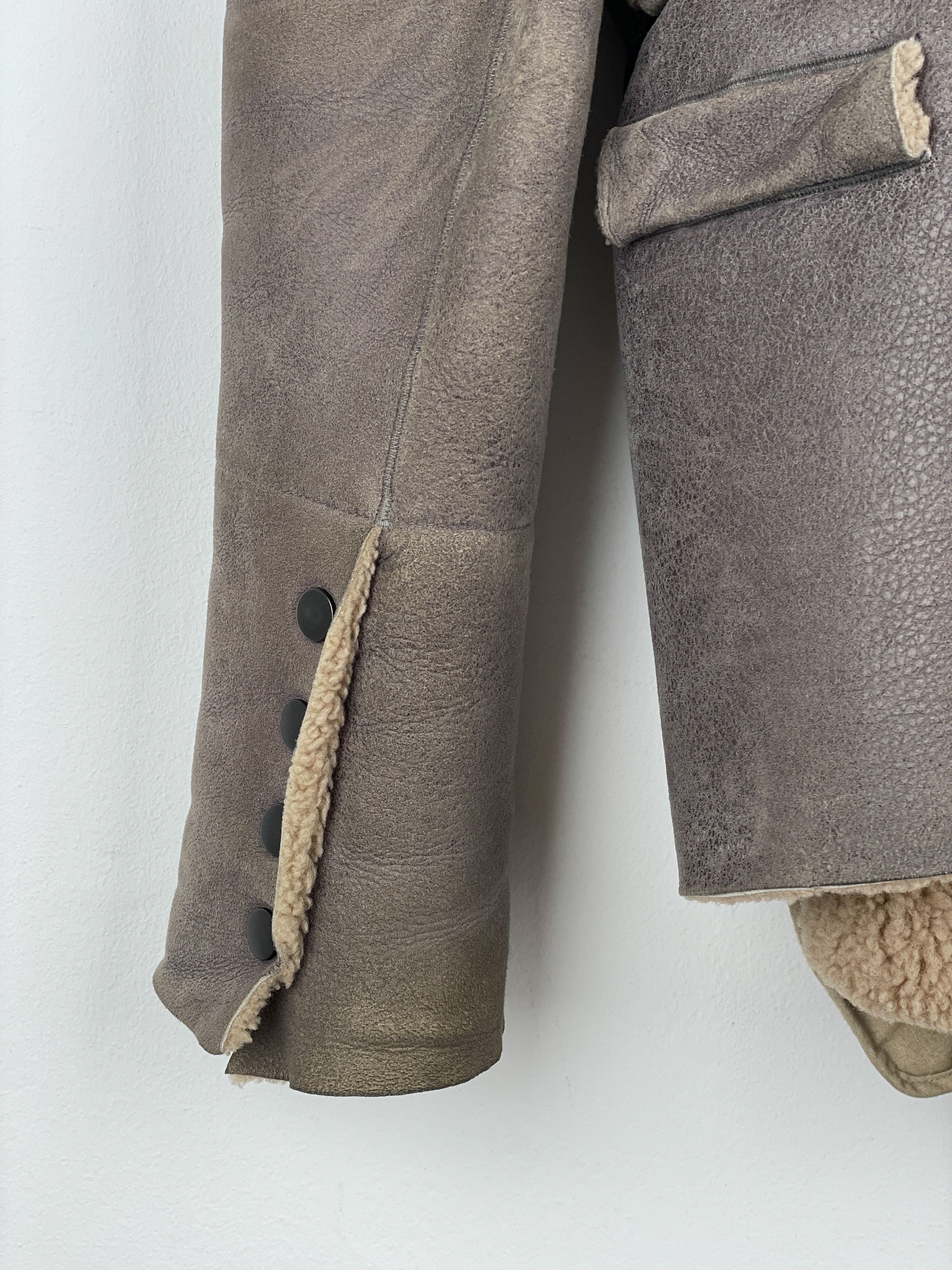 Rick Owens AW10 'Gleam' Belted Shearling Leather Jacket Size US S / EU 44-46 / 1 - 15 Thumbnail