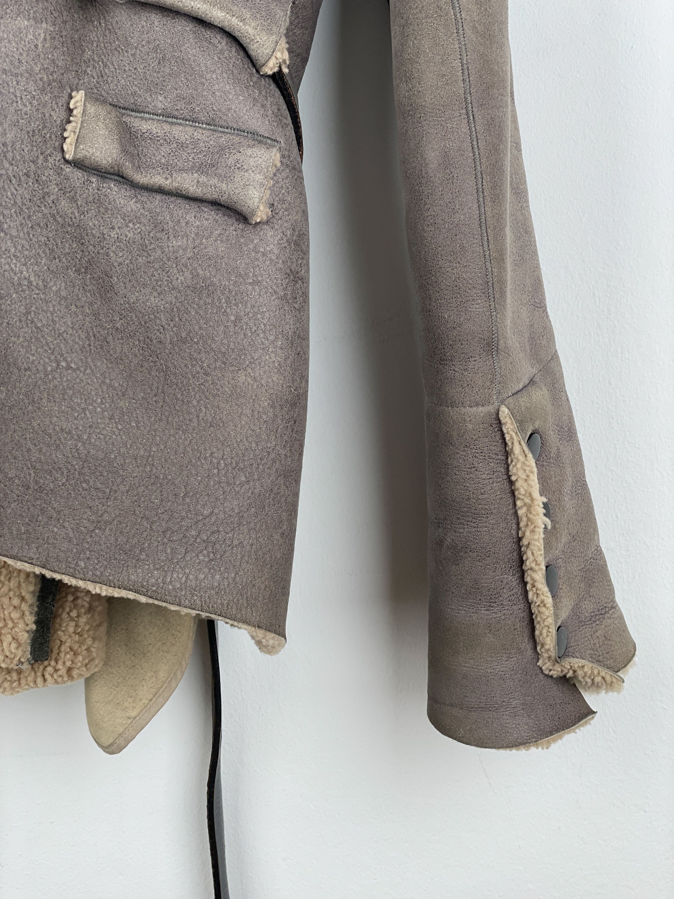 Rick Owens AW10 'Gleam' Belted Shearling Leather Jacket Size US S / EU 44-46 / 1 - 16 Thumbnail