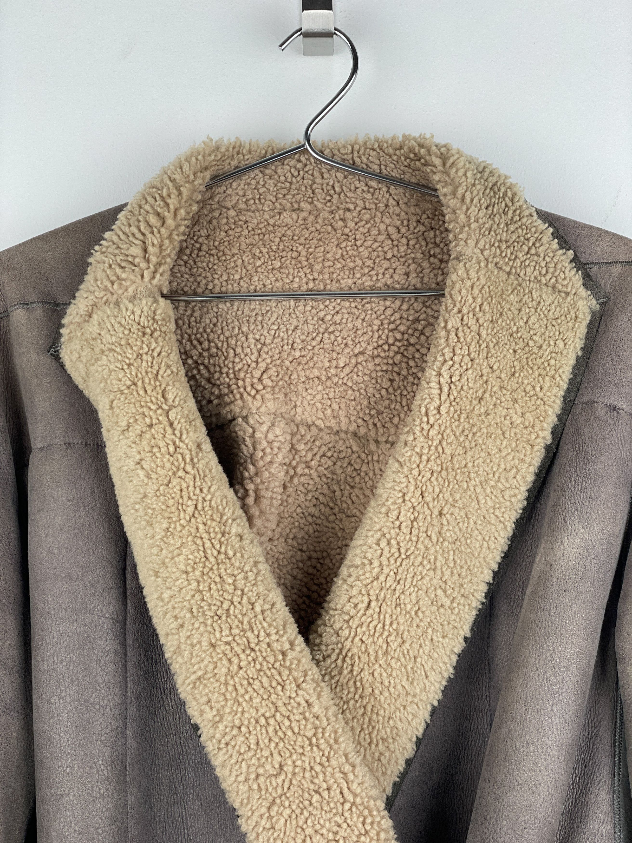 Rick Owens AW10 'Gleam' Belted Shearling Leather Jacket Size US S / EU 44-46 / 1 - 5 Thumbnail