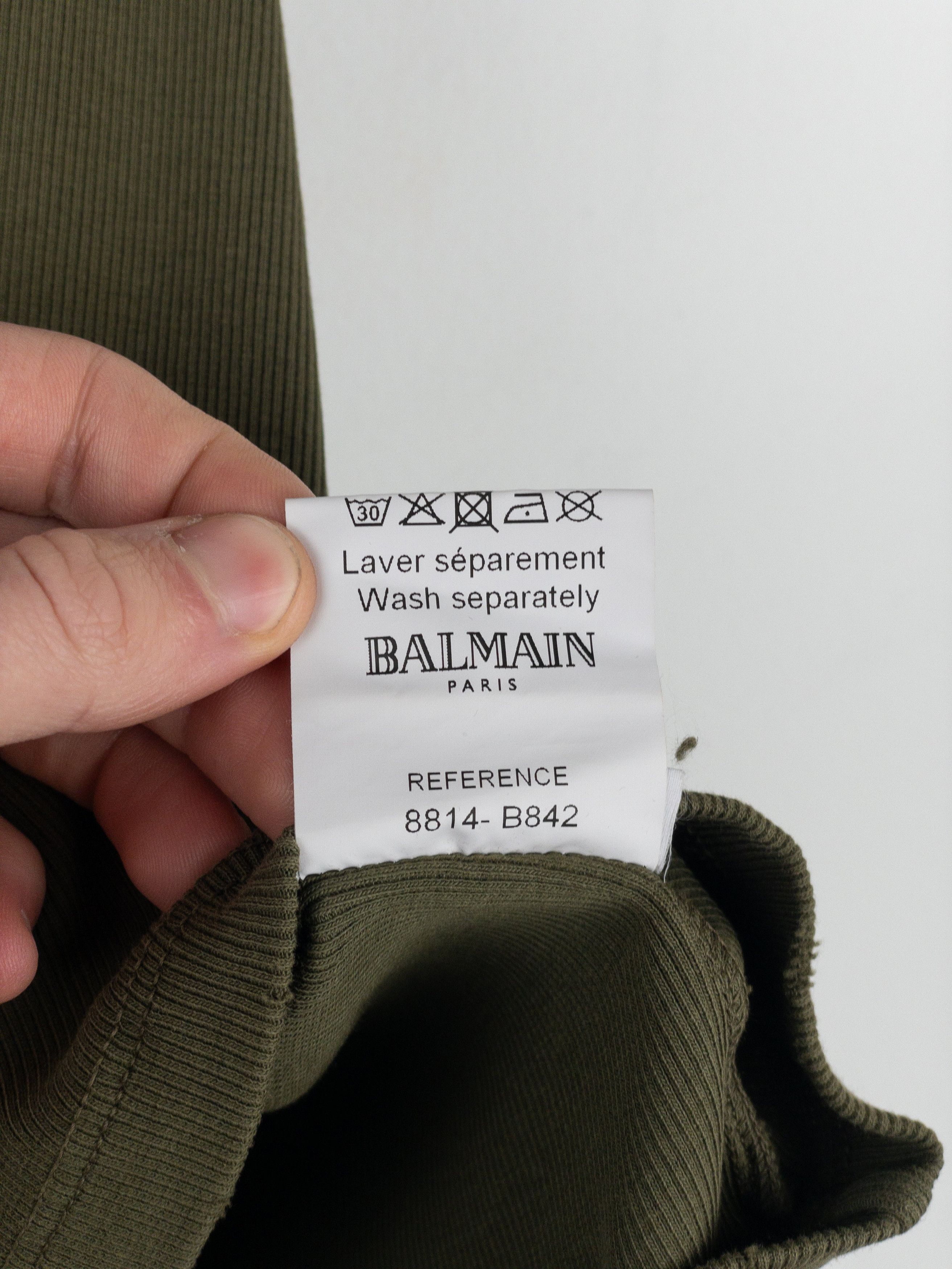 Balmain by Decarnin Distressed Ribbed Tank Top Size M / US 6-8 / IT 42-44 - 9 Thumbnail