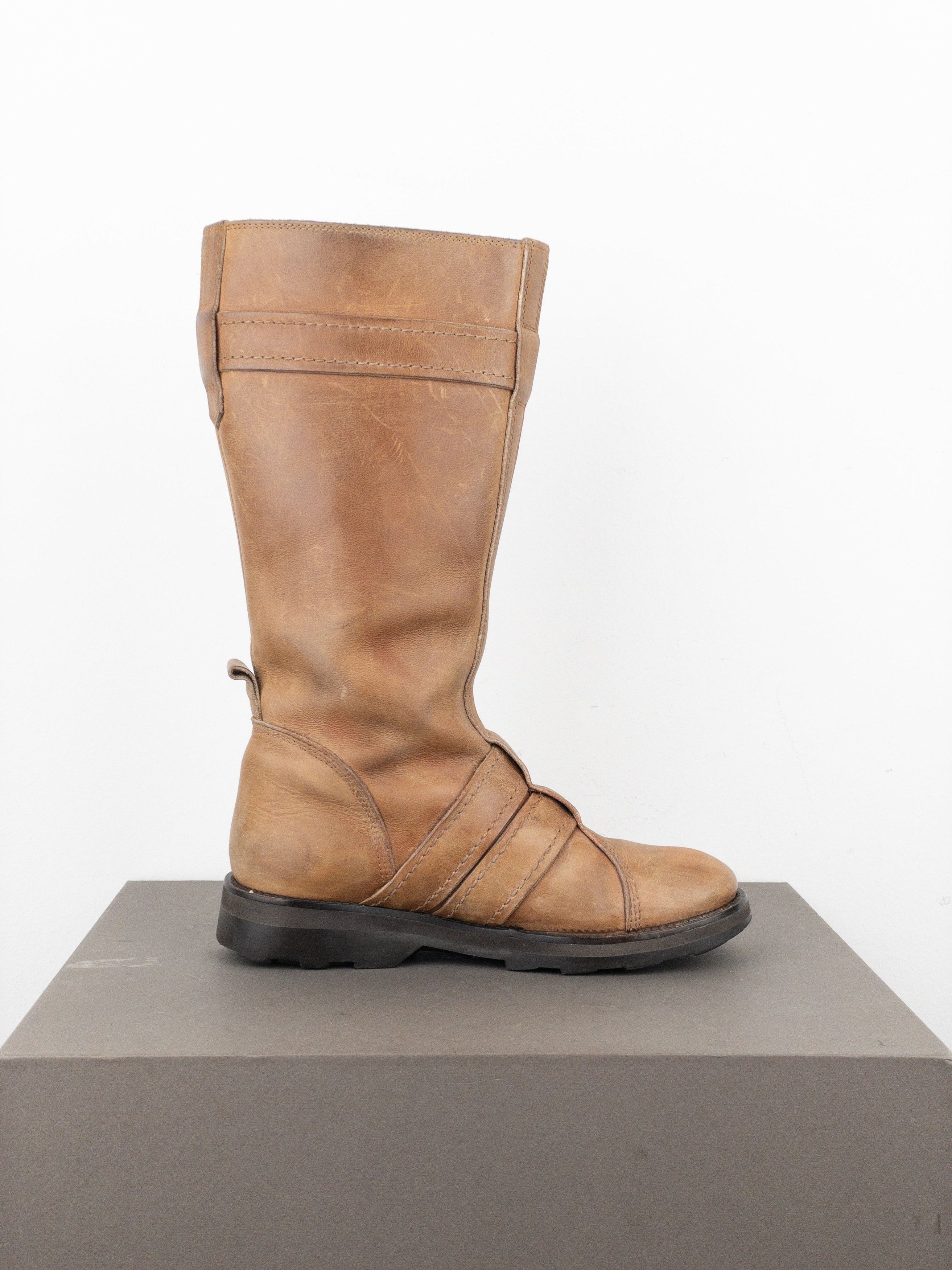 Dior by Galliano 2000s Buckled Moto Biker Boots Size US 5.5 / IT 35.5 - 4 Thumbnail
