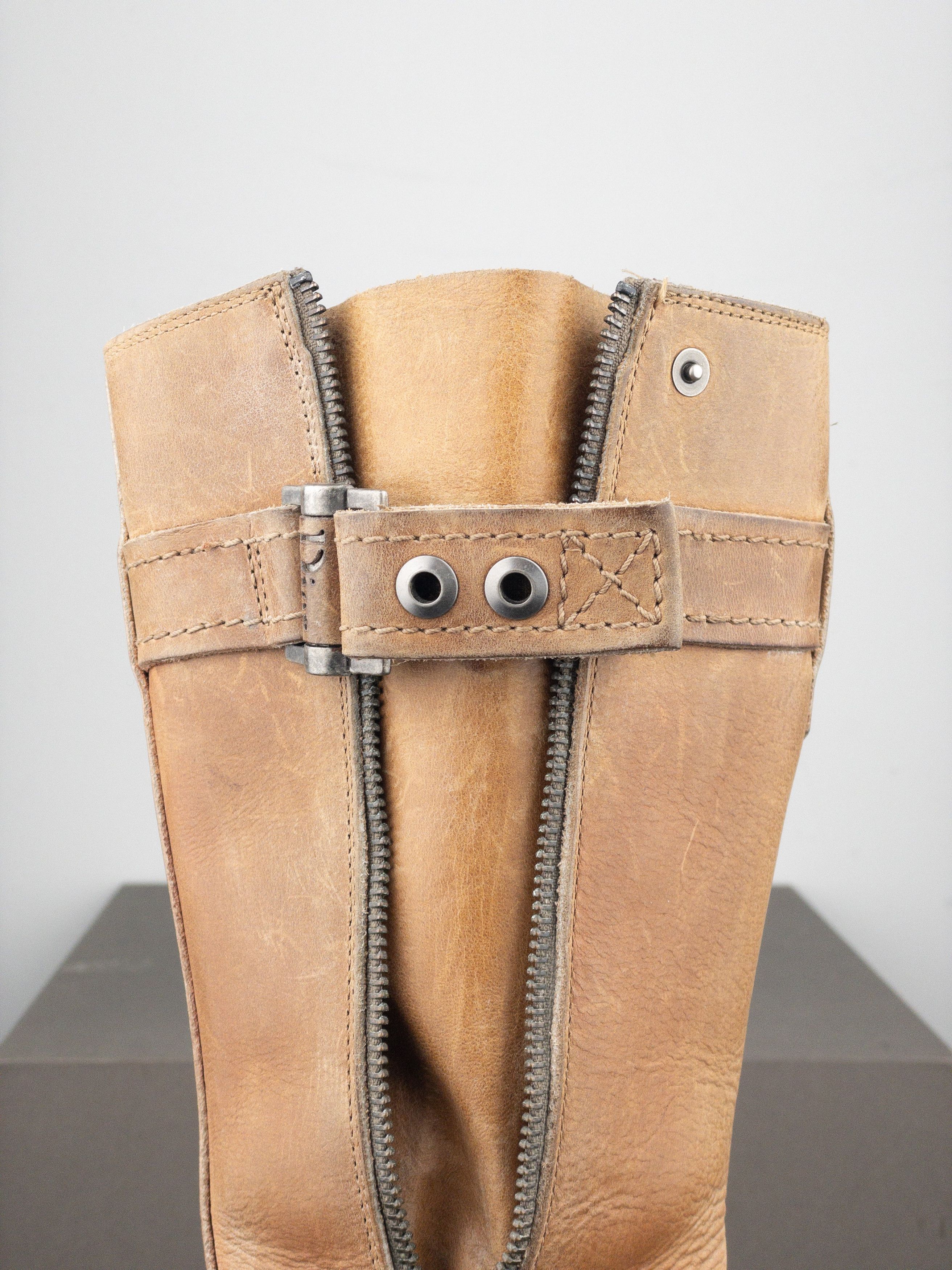 Dior by Galliano 2000s Buckled Moto Biker Boots Size US 5.5 / IT 35.5 - 9 Thumbnail