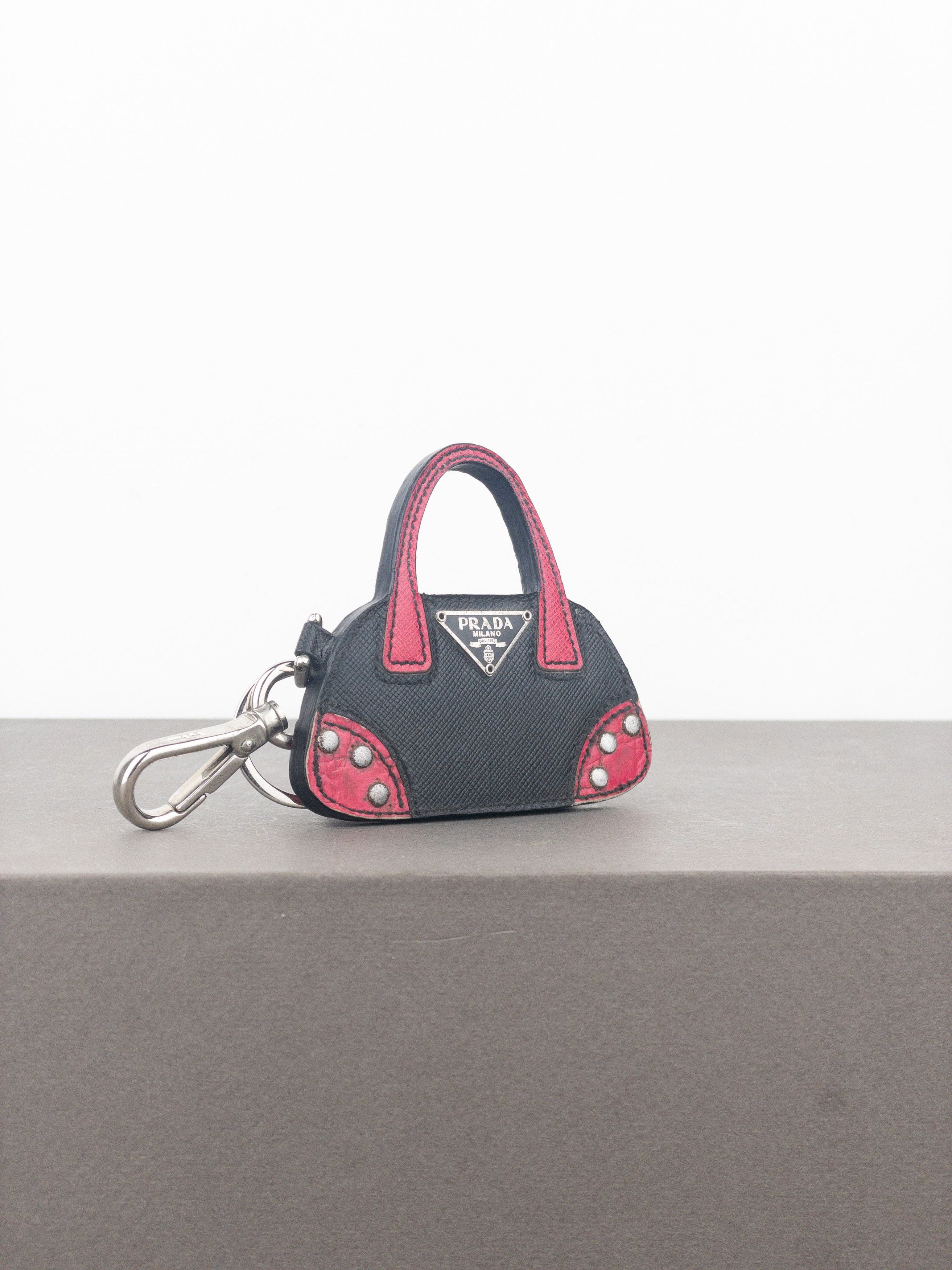 Prada Saffiano Bag Charm Keychain Size ONE SIZE - 2 Thumbnail