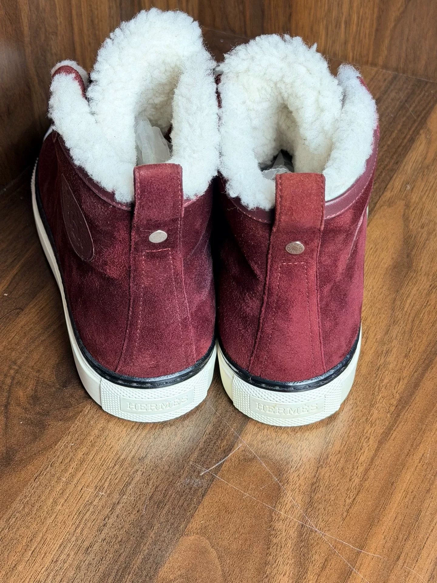 Hermes Hermes Red Hitop Sneakers us_6-5 Women Size US 6.5 / IT 36.5 - 4 Thumbnail