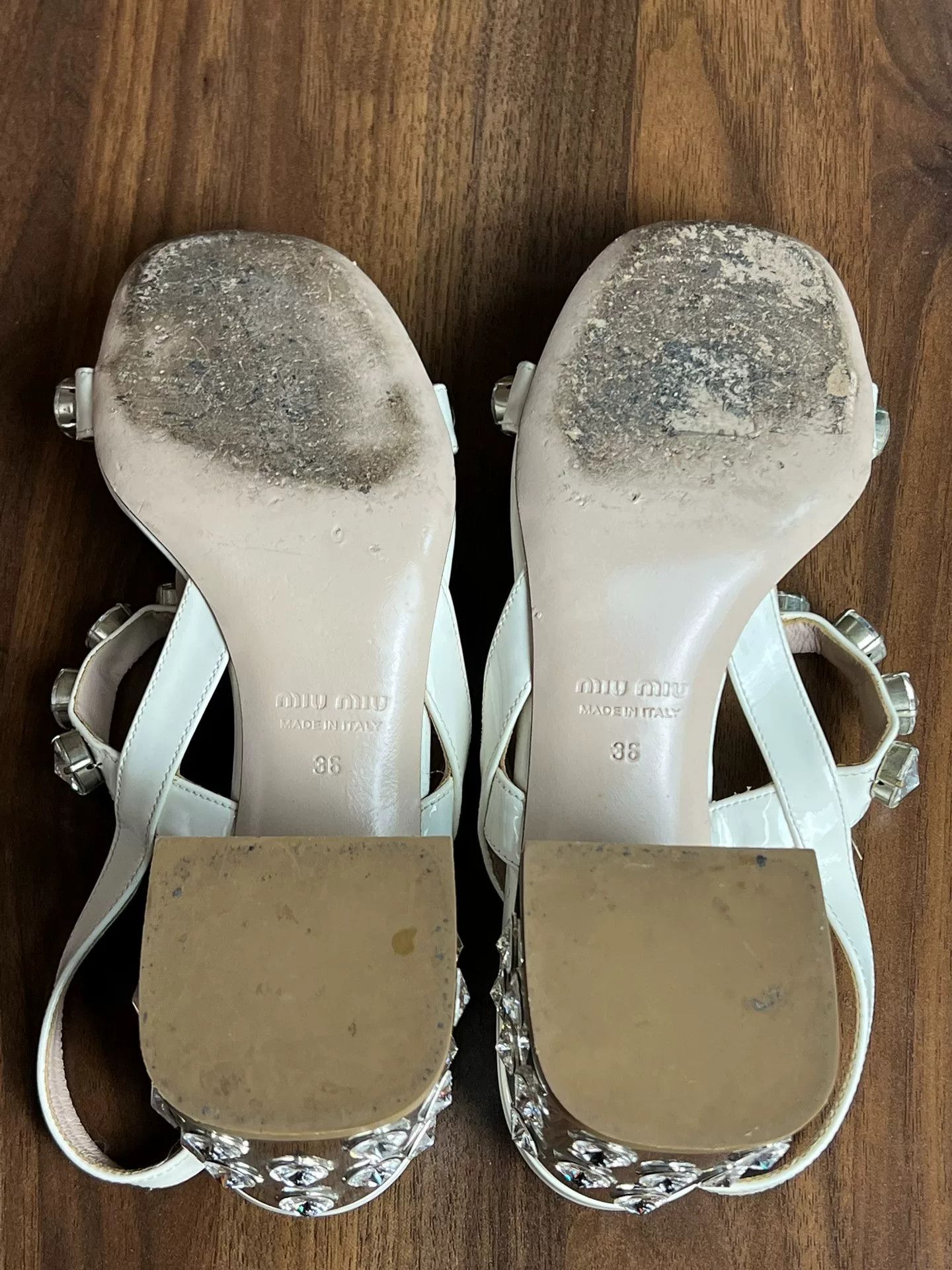Miu Miu Miu Miu Leather Sandals us_5 Women Size US 5 / IT 35 - 8 Thumbnail