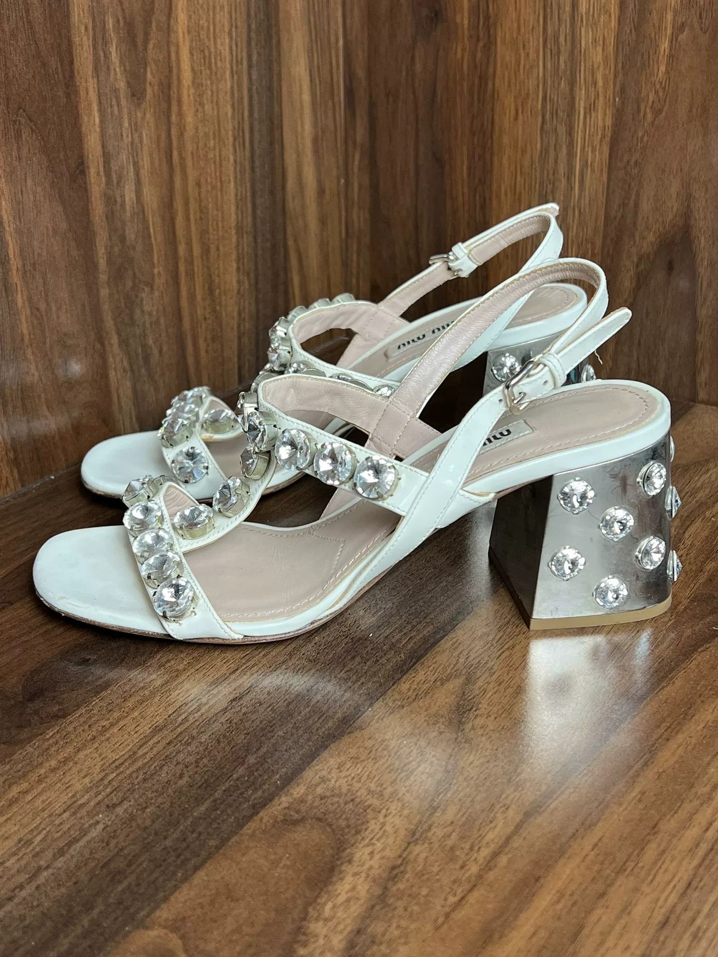 Miu Miu Miu Miu Leather Sandals us_5 Women Size US 5 / IT 35 - 4 Thumbnail