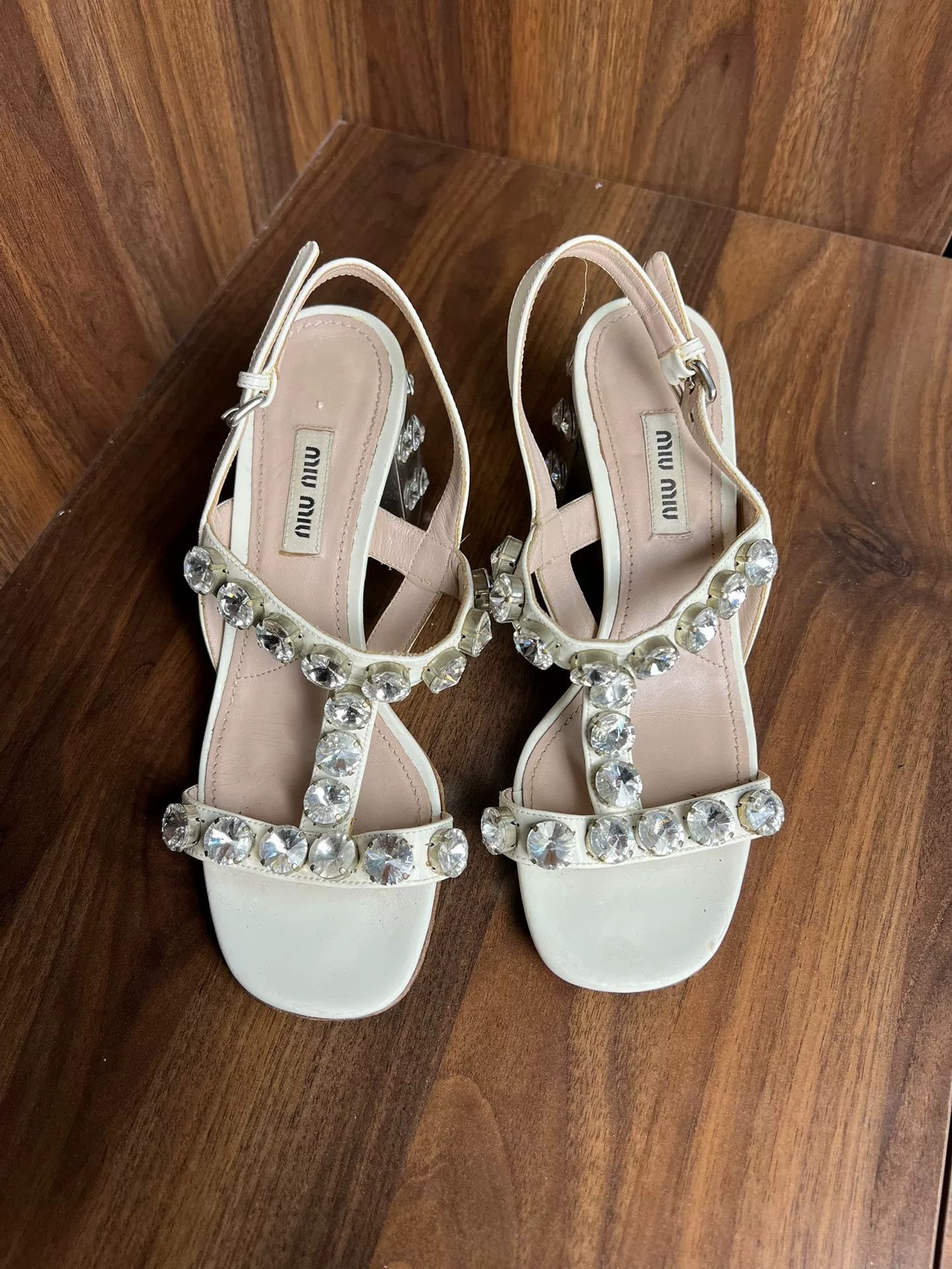 Miu Miu Miu Miu Leather Sandals us_5 Women Size US 5 / IT 35 - 5 Thumbnail