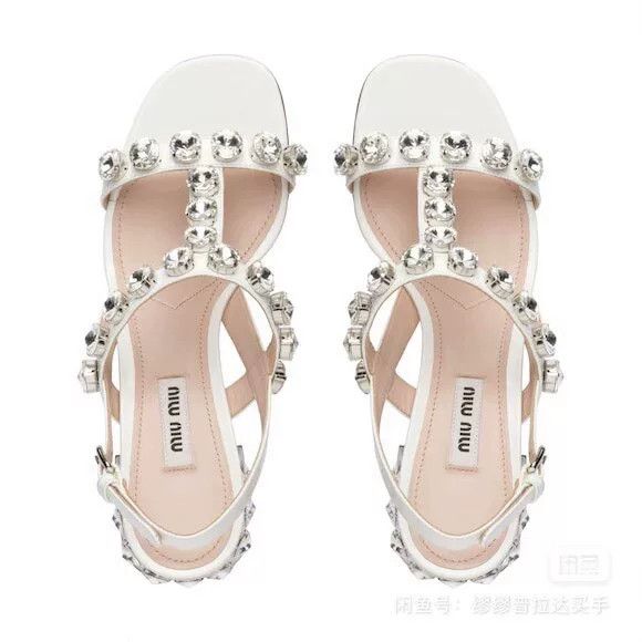 Miu Miu Miu Miu Leather Sandals us_5 Women Size US 5 / IT 35 - 2 Thumbnail