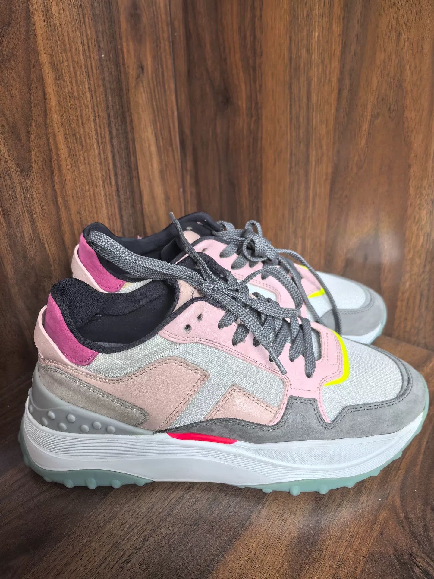 Tod's Tod's Patchwork Pink Lowtop Sneakers it_34 Women Size US 4 / IT 34 - 3 Thumbnail
