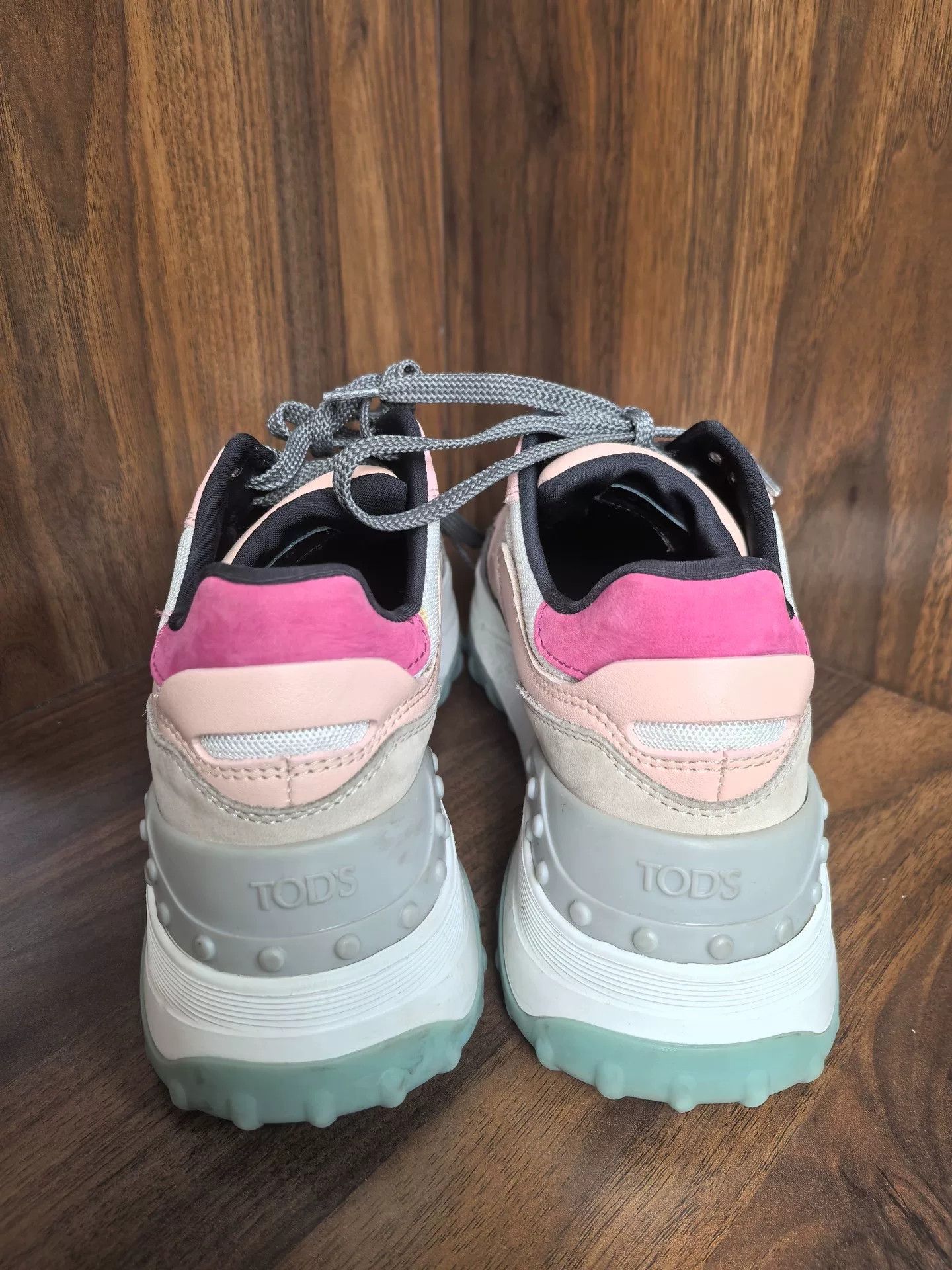 Tod's Tod's Patchwork Pink Lowtop Sneakers it_34 Women Size US 4 / IT 34 - 4 Thumbnail