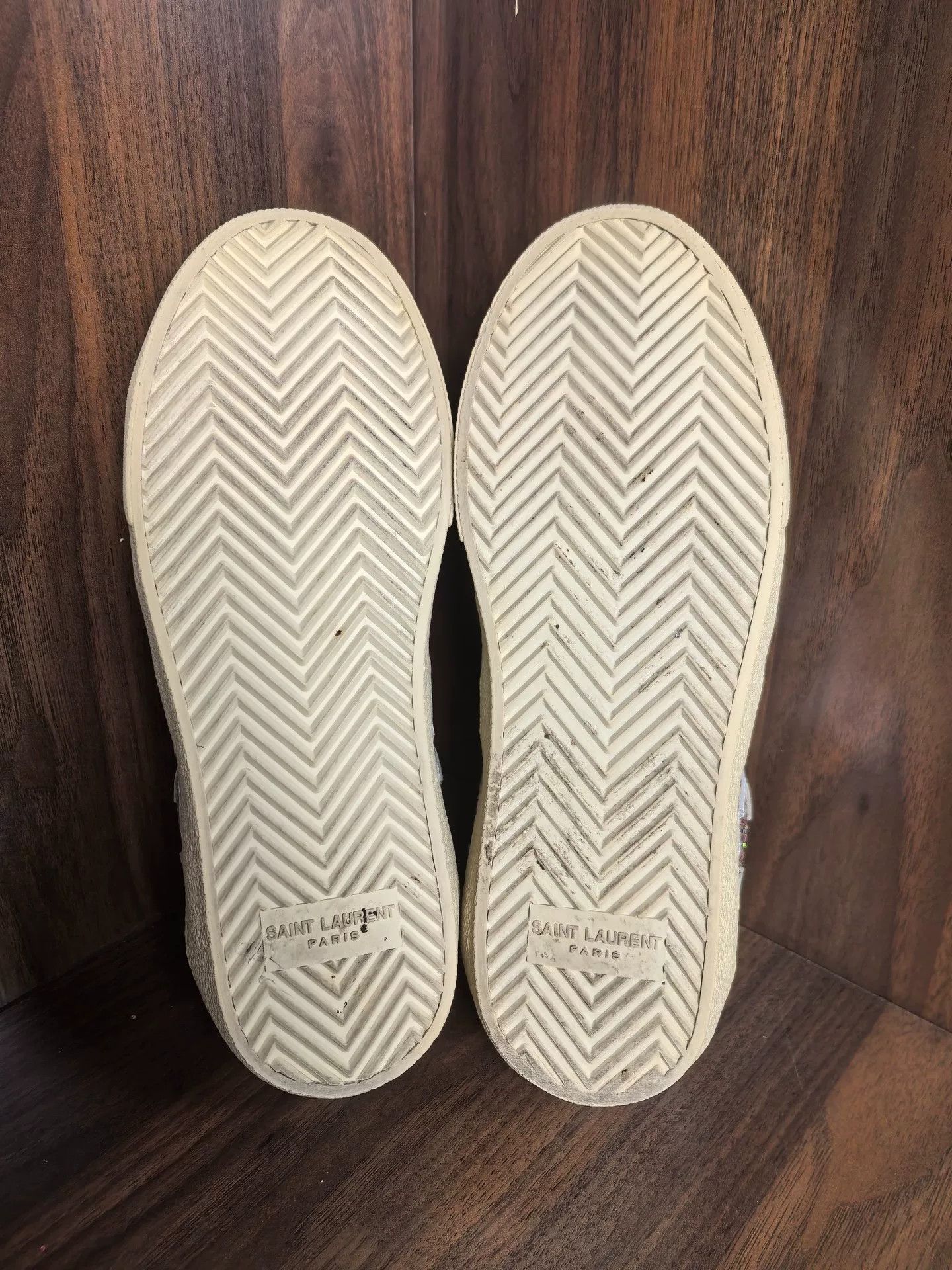 Saint Laurent Paris Saint Laurent Paris White Lowtop Sneakers us_5-5 Women Size US 5.5 / IT 35.5 - 4 Thumbnail