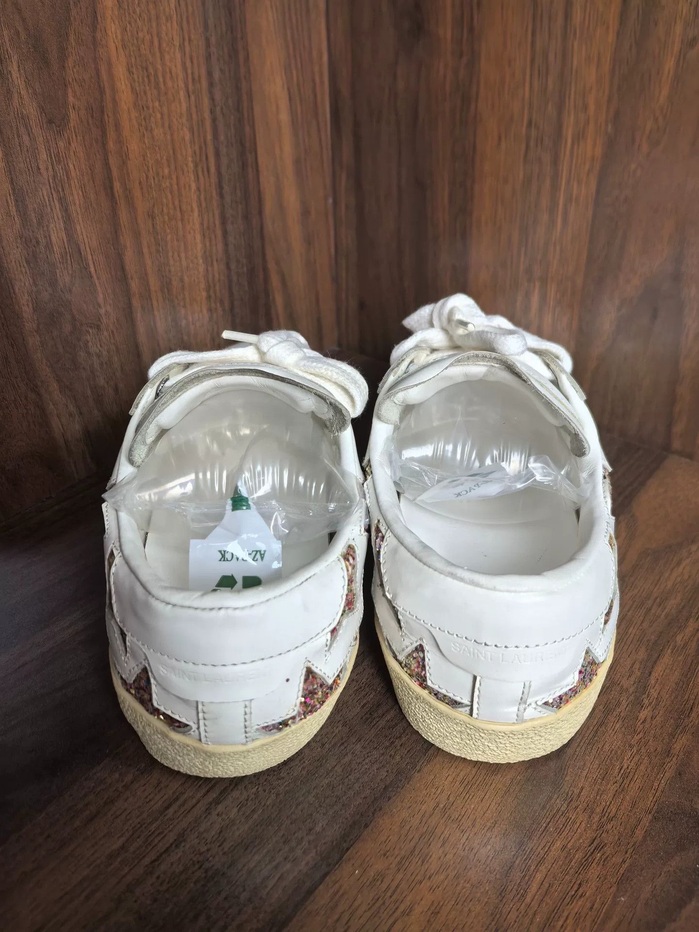 Saint Laurent Paris Saint Laurent Paris White Lowtop Sneakers us_5-5 Women Size US 5.5 / IT 35.5 - 3 Thumbnail