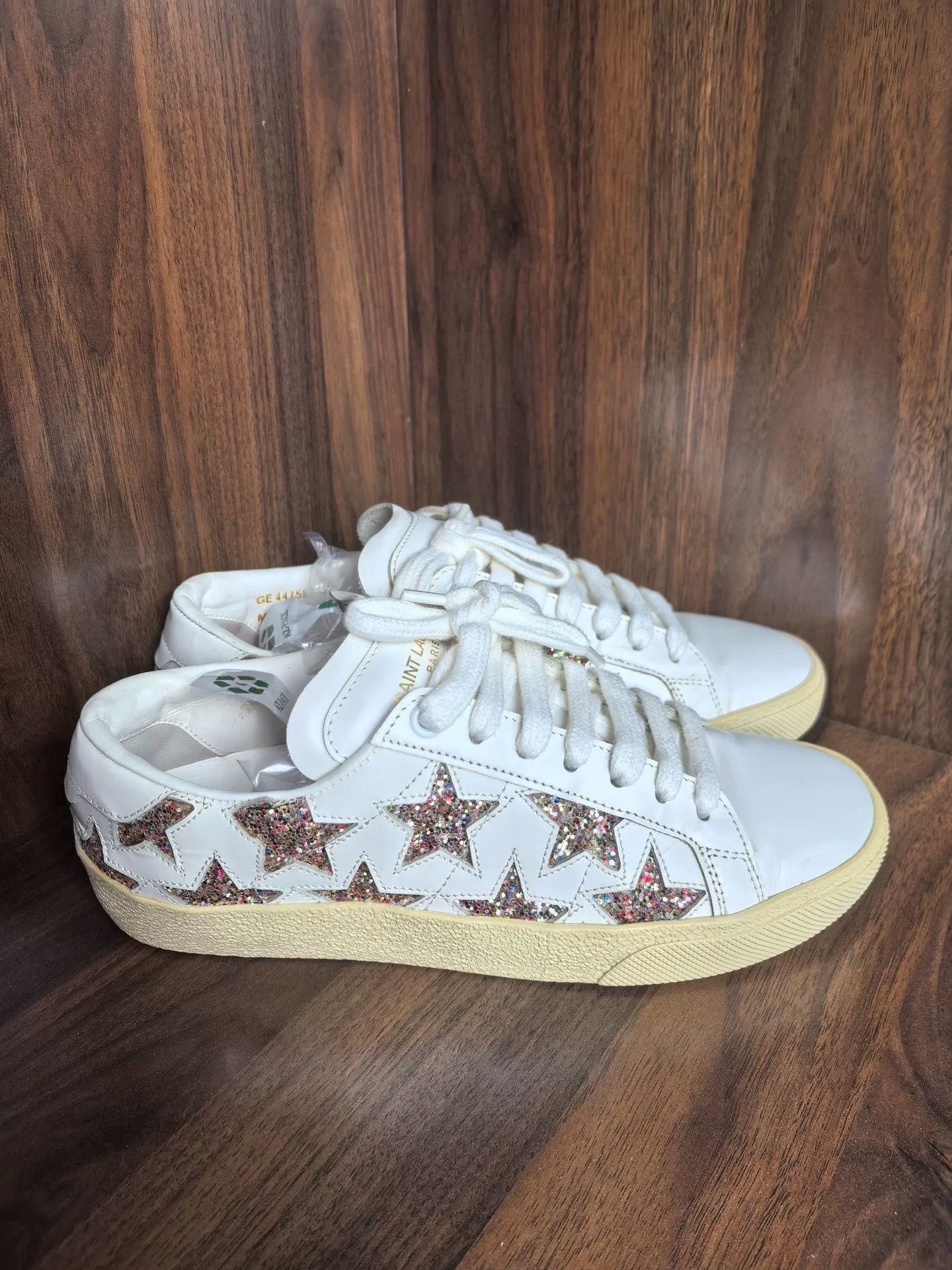 Saint Laurent Paris Saint Laurent Paris White Lowtop Sneakers us_5-5 Women Size US 5.5 / IT 35.5 - 2 Thumbnail