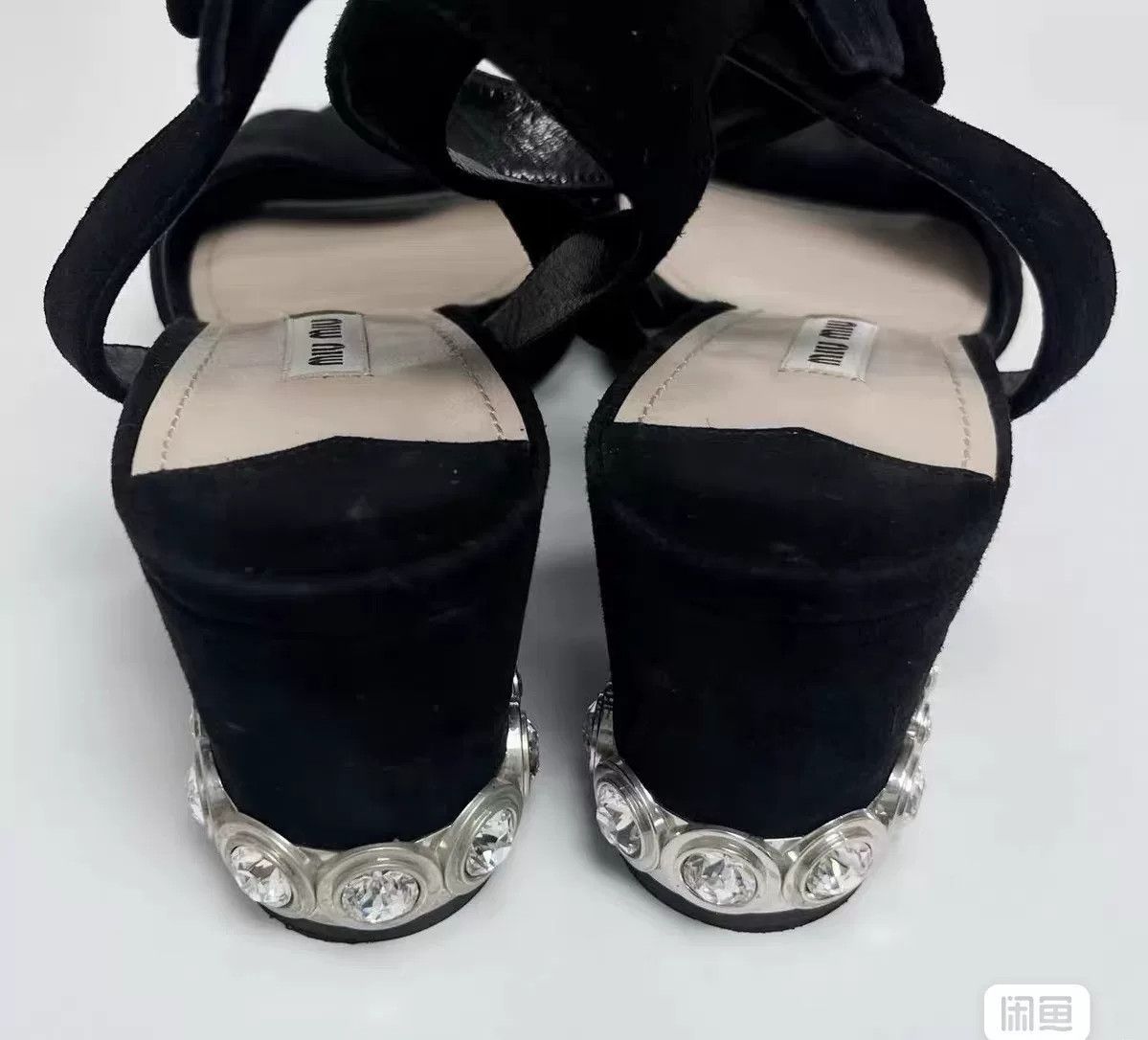 Miu Miu Miu Miu Suede Black Sandals us_8 Women Size US 8 / IT 38 - 4 Thumbnail